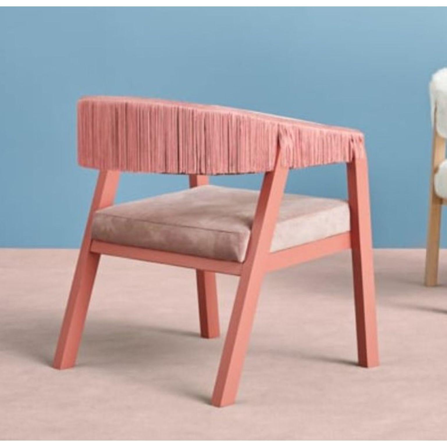 Post-Modern Set of 3 Oslo Armchairs, Arctic Fox Throw & Pink by Pepe Albargues