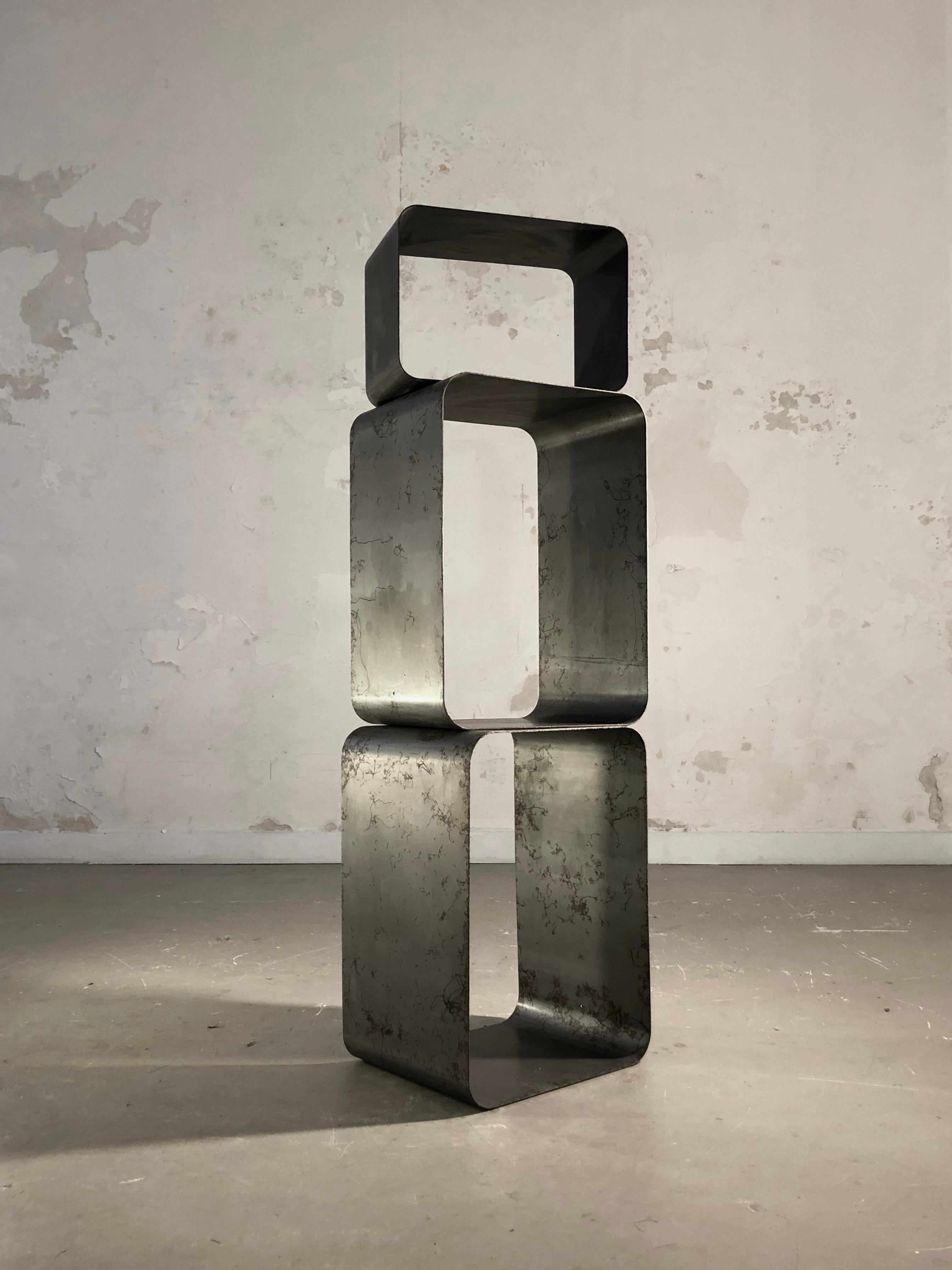A Set of 3 RADICAL POSTMODERN Side or COFFEE TABLES, by KAPPA, France 1970 For Sale 3