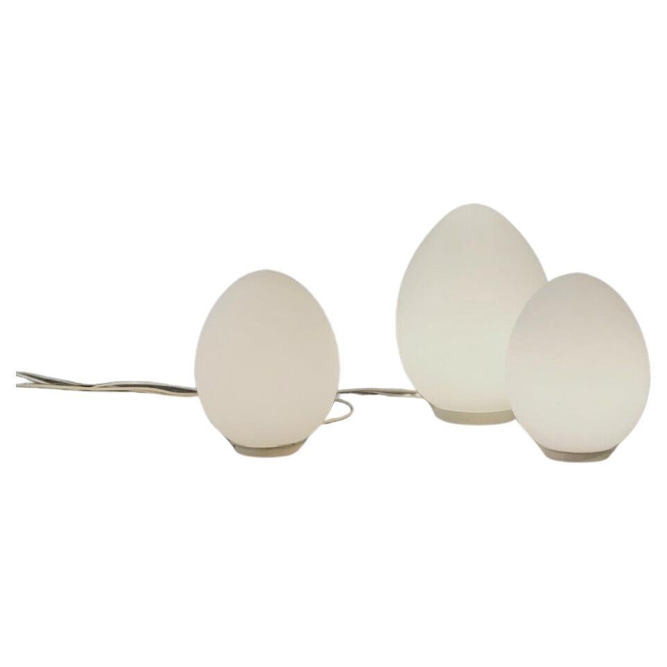 Un ensemble de 3 LAMPS EGG post-modernes SPACE-AGE, par VIANNE, France 1970 en vente