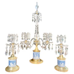A Set of 3 Wedgewood Candelabra