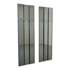 A set of 4 1970s "Gronda" coat hanger mirrors by Luciano Bertoncini for Elco