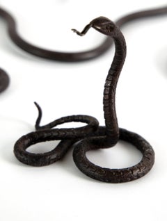 Set of 4 Bronze Snake Pocket Watch Stands