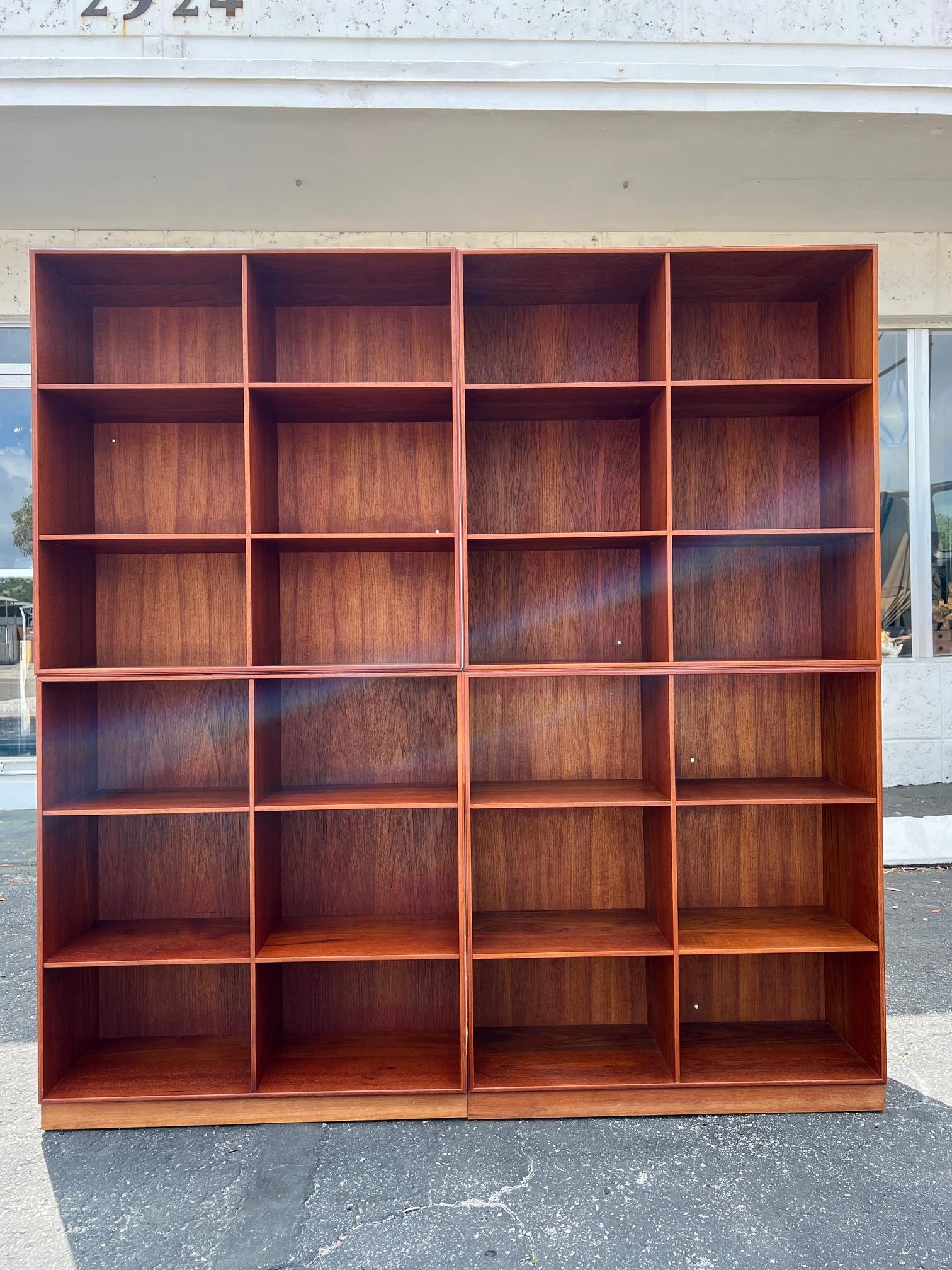 Mid-20th Century A Set of 4 Cabinets by Mogens Koch for Rud Rasmussen in Teak Danish Mid Century For Sale