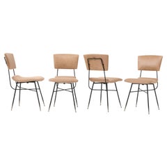 Set of 4 Otello Caprara ‘Rebecca Chairs’ made in Italy by Gavina