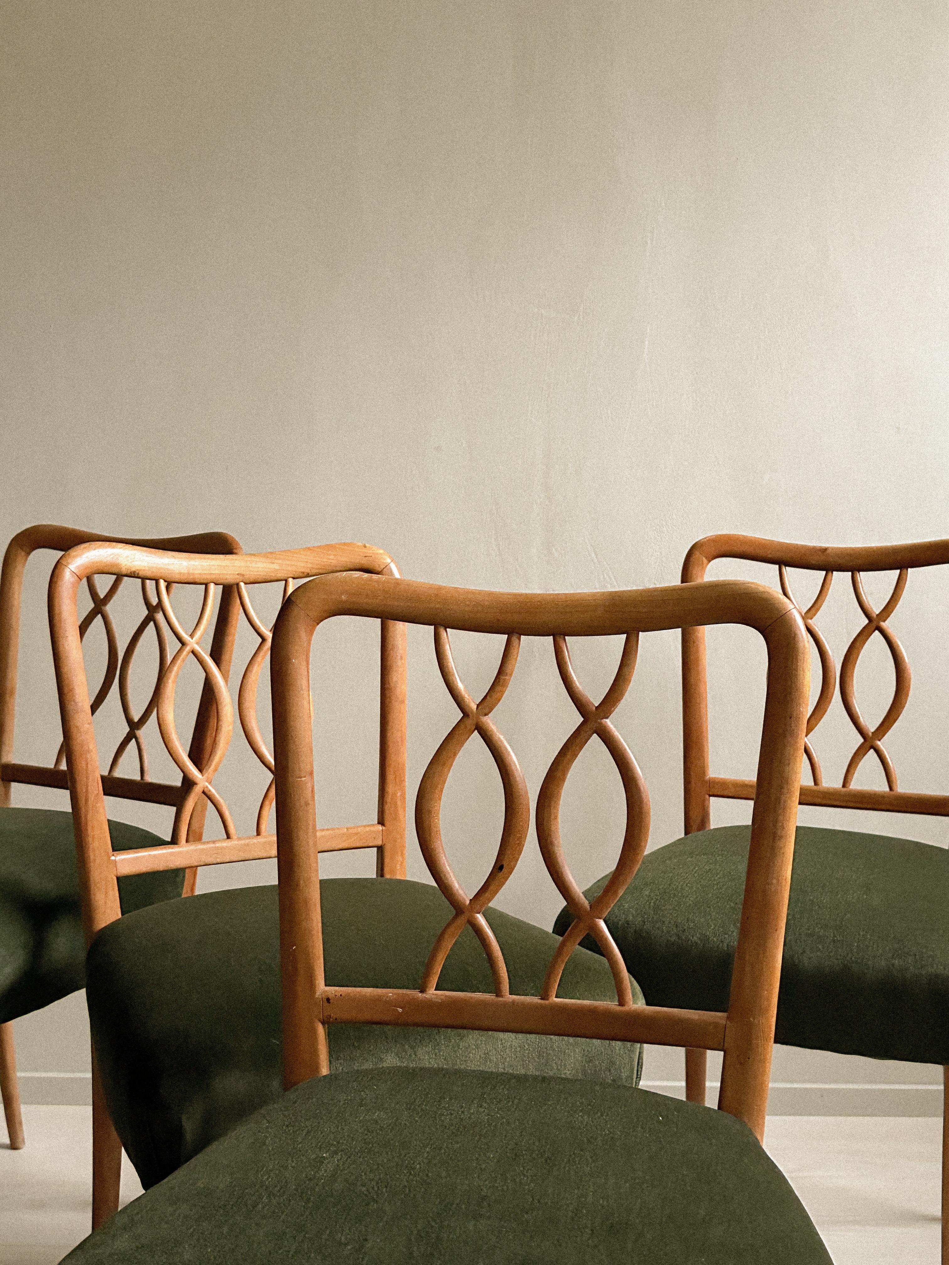 A Set of 4 Dining Chairs, France, c. 1960s  6