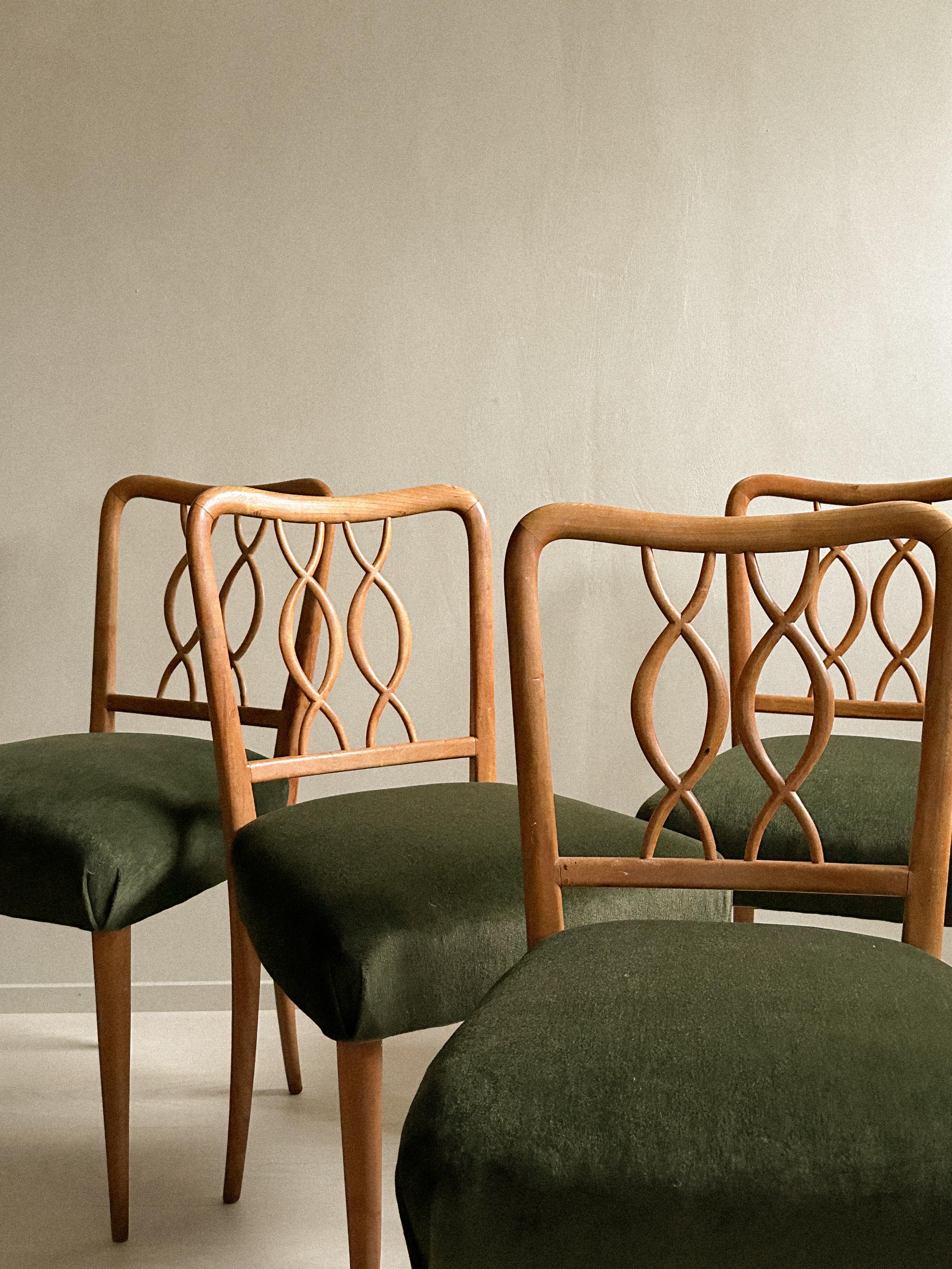 A Set of 4 Dining Chairs, France, c. 1960s  7