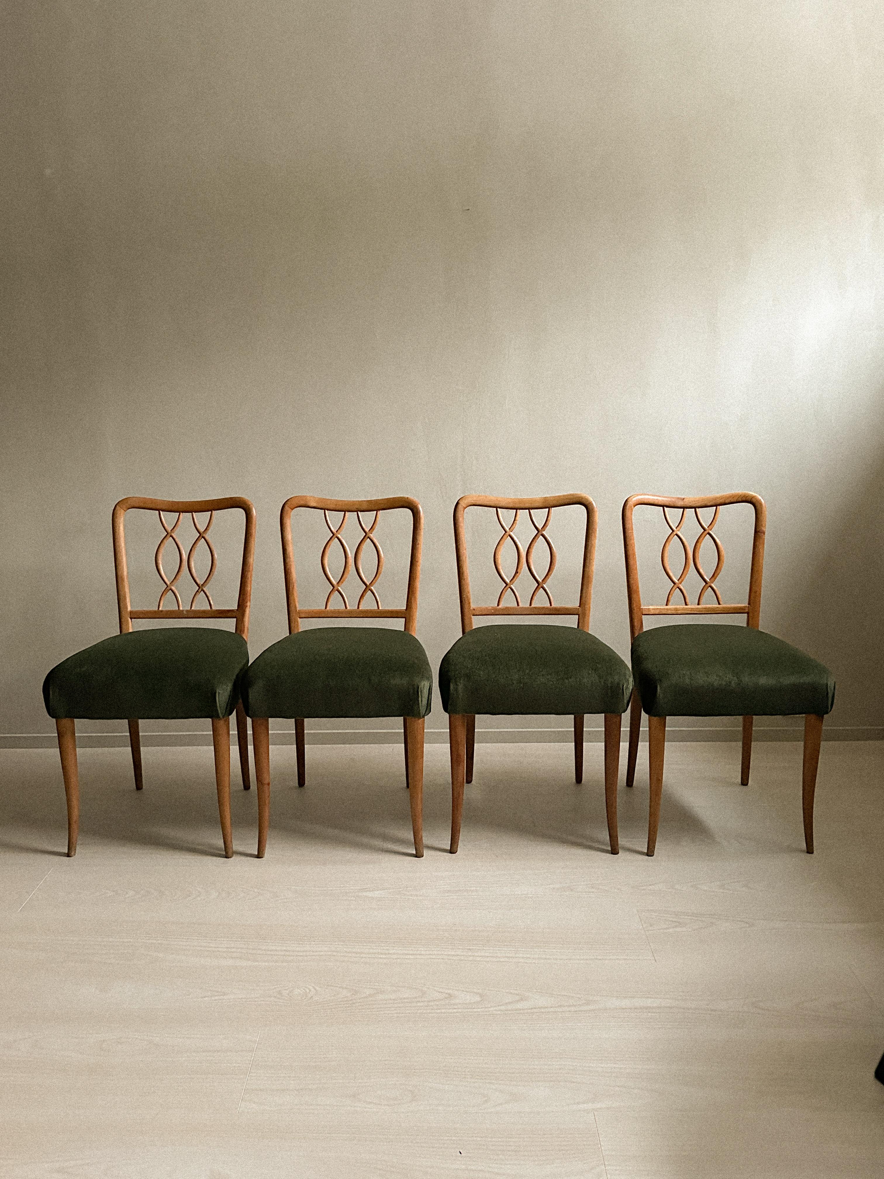 A Set of 4 Dining Chairs, France, c. 1960s  8