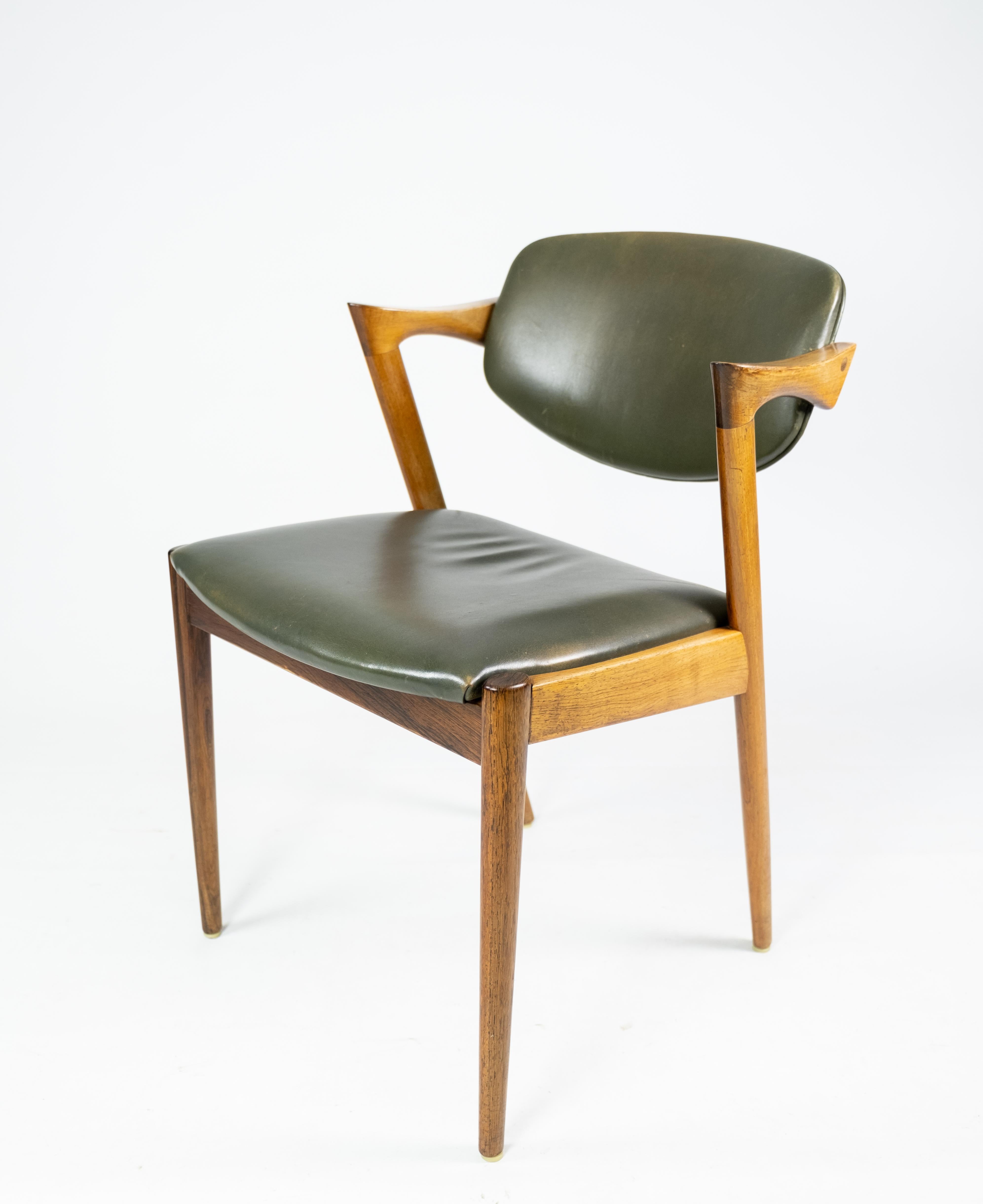 Danish Set of 4 Dining Chairs, Model 42, Designed by Kai Kristiansen, 1960s