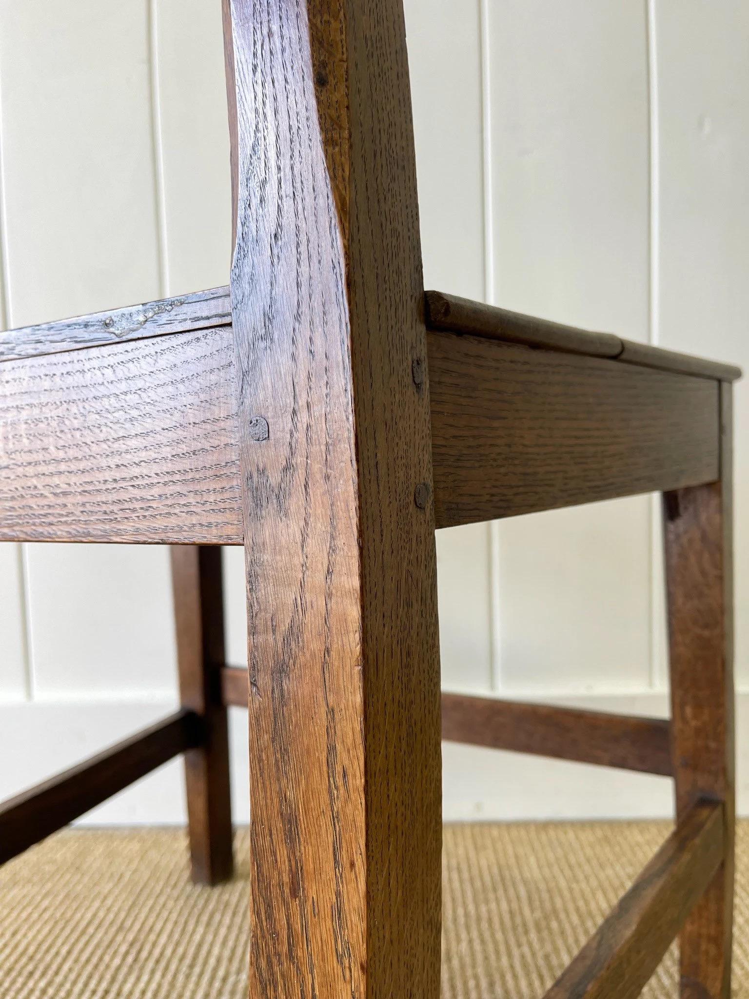 A Set of 4 English Oak and Elm Georgian Chairs c1800 For Sale 3