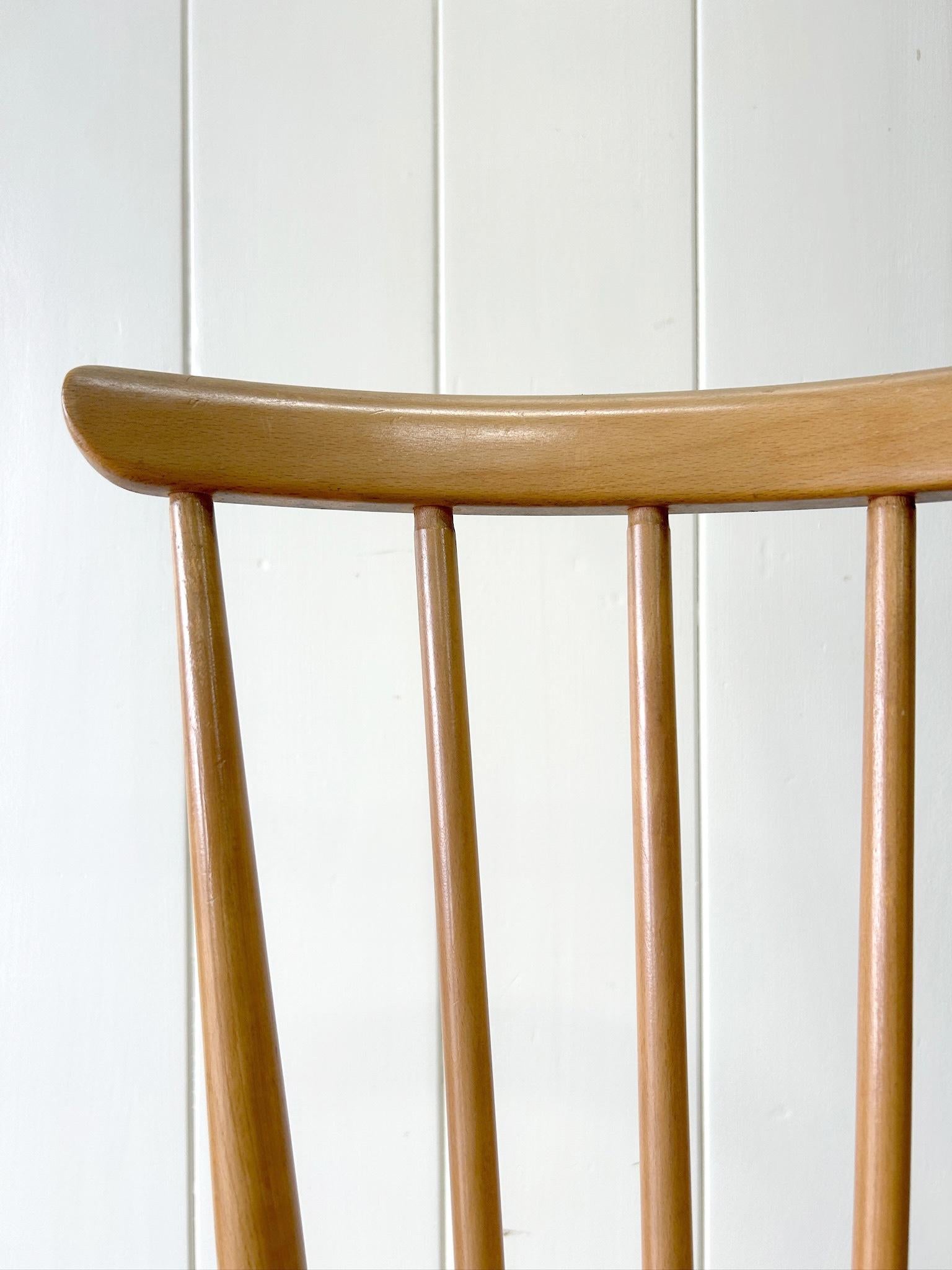 A Set of 4 Ercol Stick Back or Windsor Chairs For Sale 3