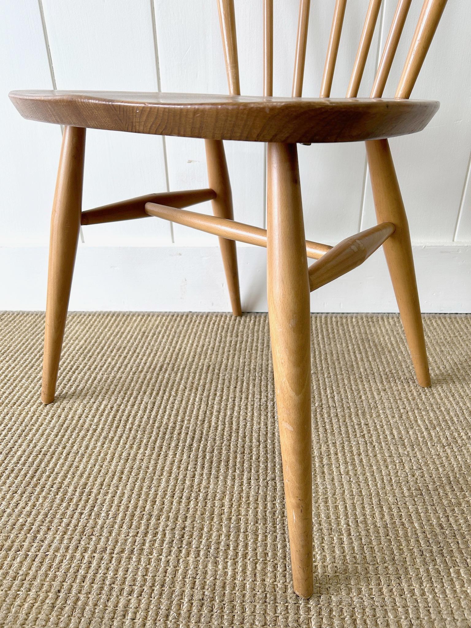A Set of 4 Ercol Stick Back or Windsor Chairs For Sale 5