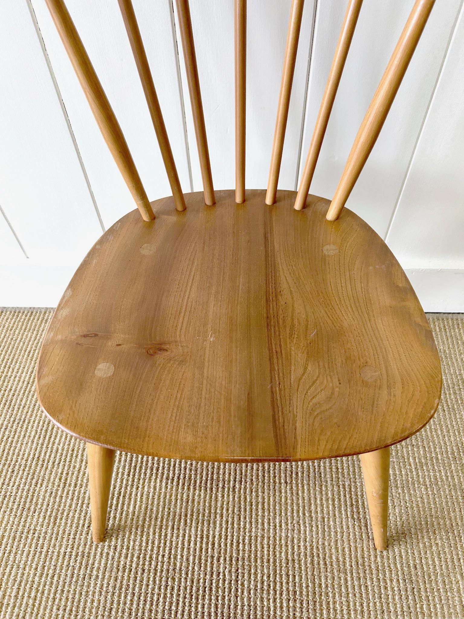 A Set of 4 Ercol Stick Back or Windsor Chairs For Sale 6