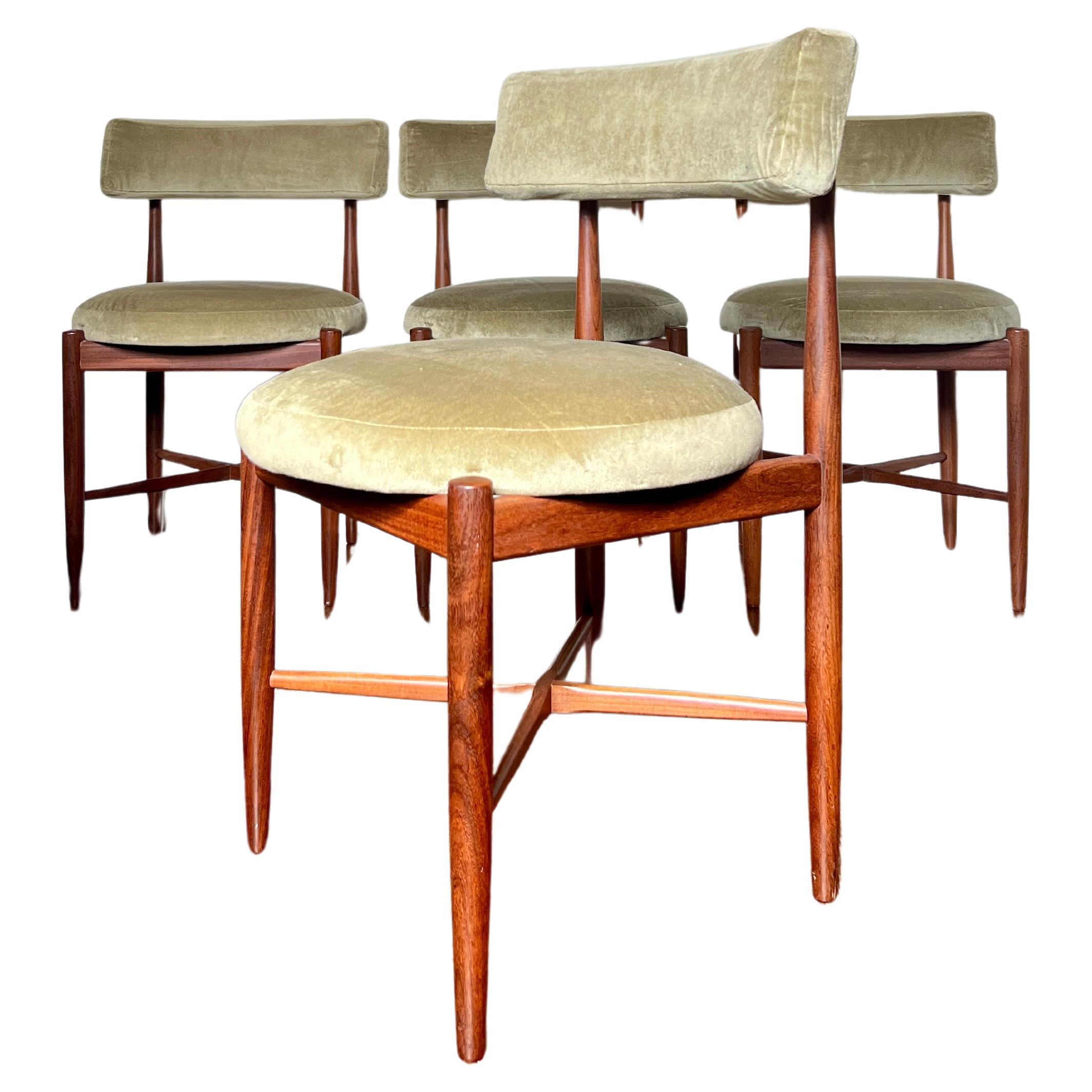 A set of 4 “Fresco” dining chairs in teak by Victor Wilkins for G plan 1960s