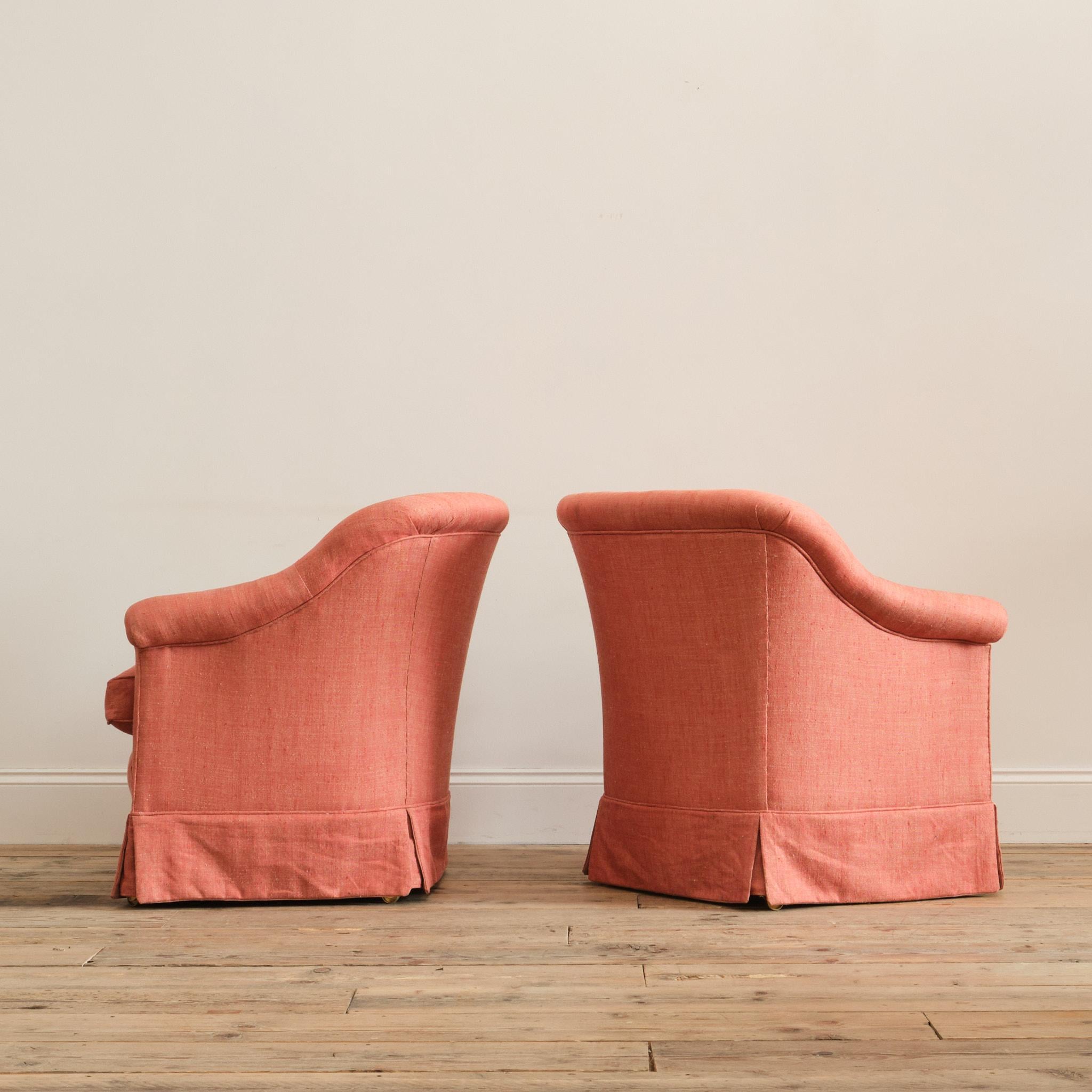 A set of 4 Howard Style 'Pickwell' Armchairs In Fair Condition For Sale In Batley, GB