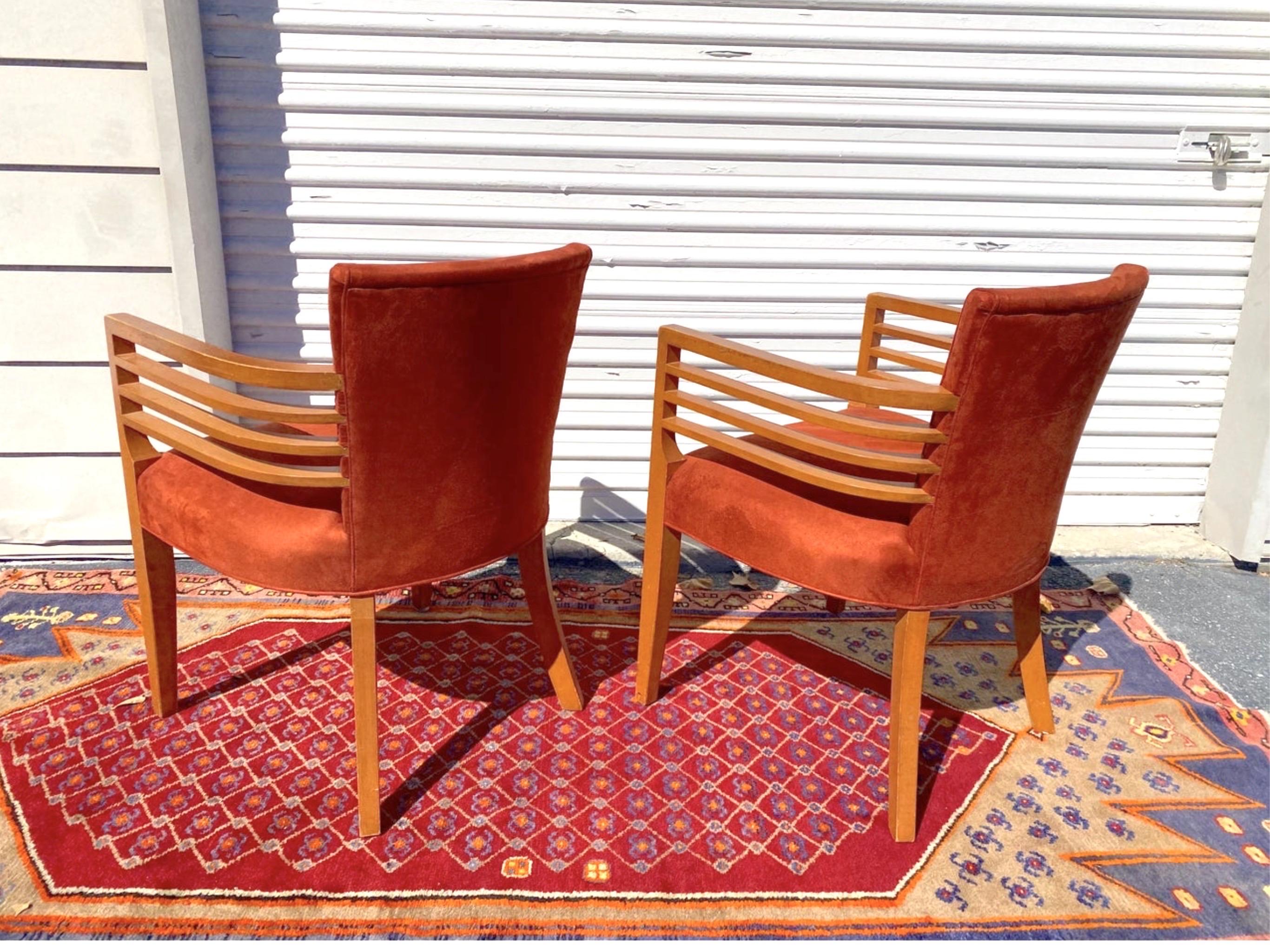 American Set of 4 Knoll Art Deco Arm Chairs