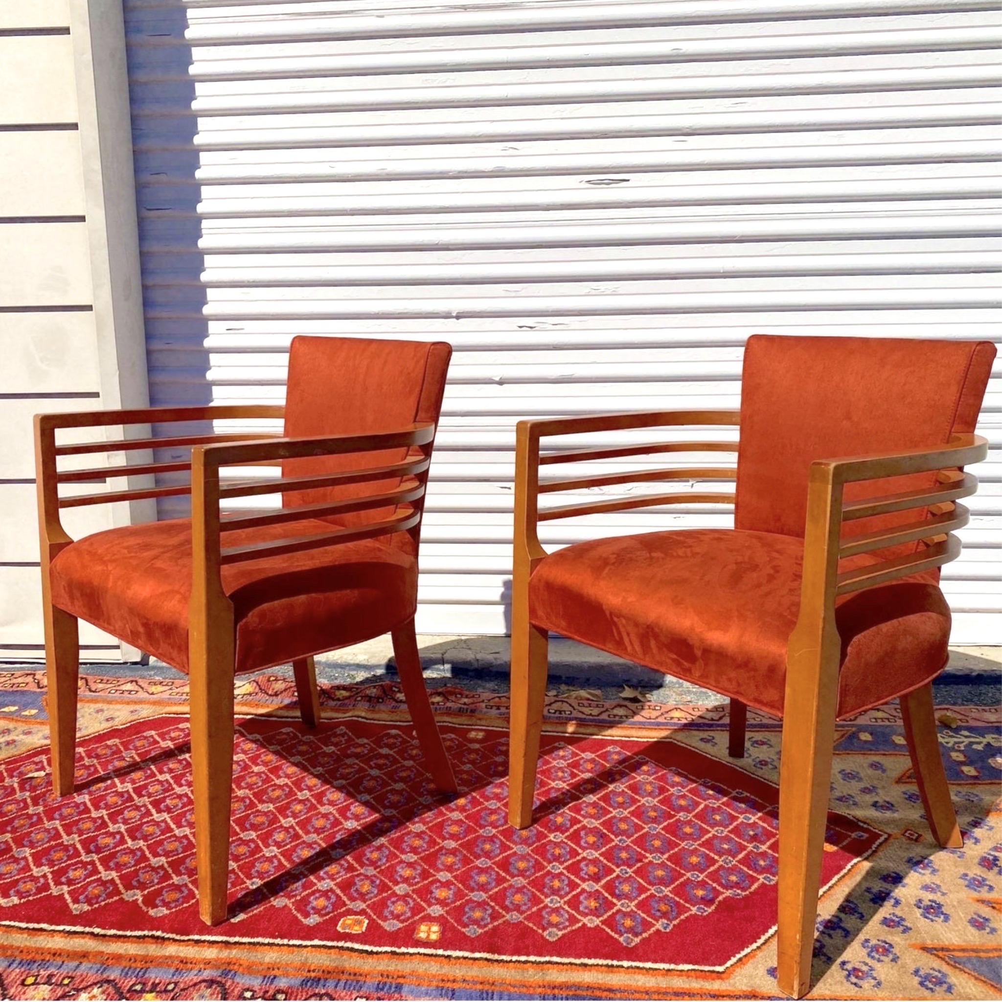 Set of 4 Knoll Art Deco Arm Chairs In Good Condition In Charleston, SC