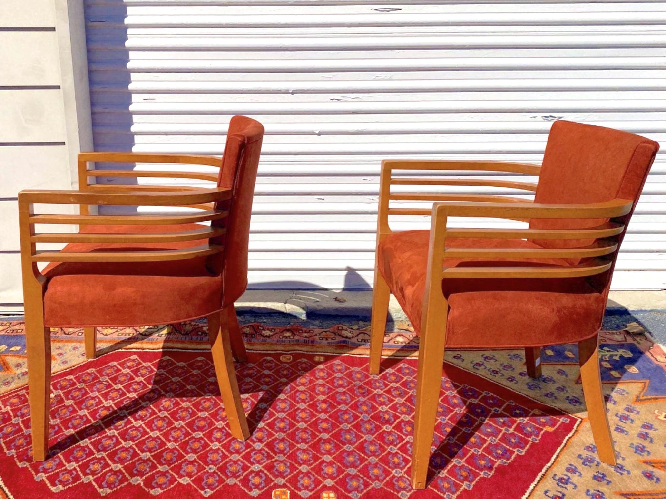 Set of 4 Knoll Art Deco Arm Chairs For Sale at 1stDibs