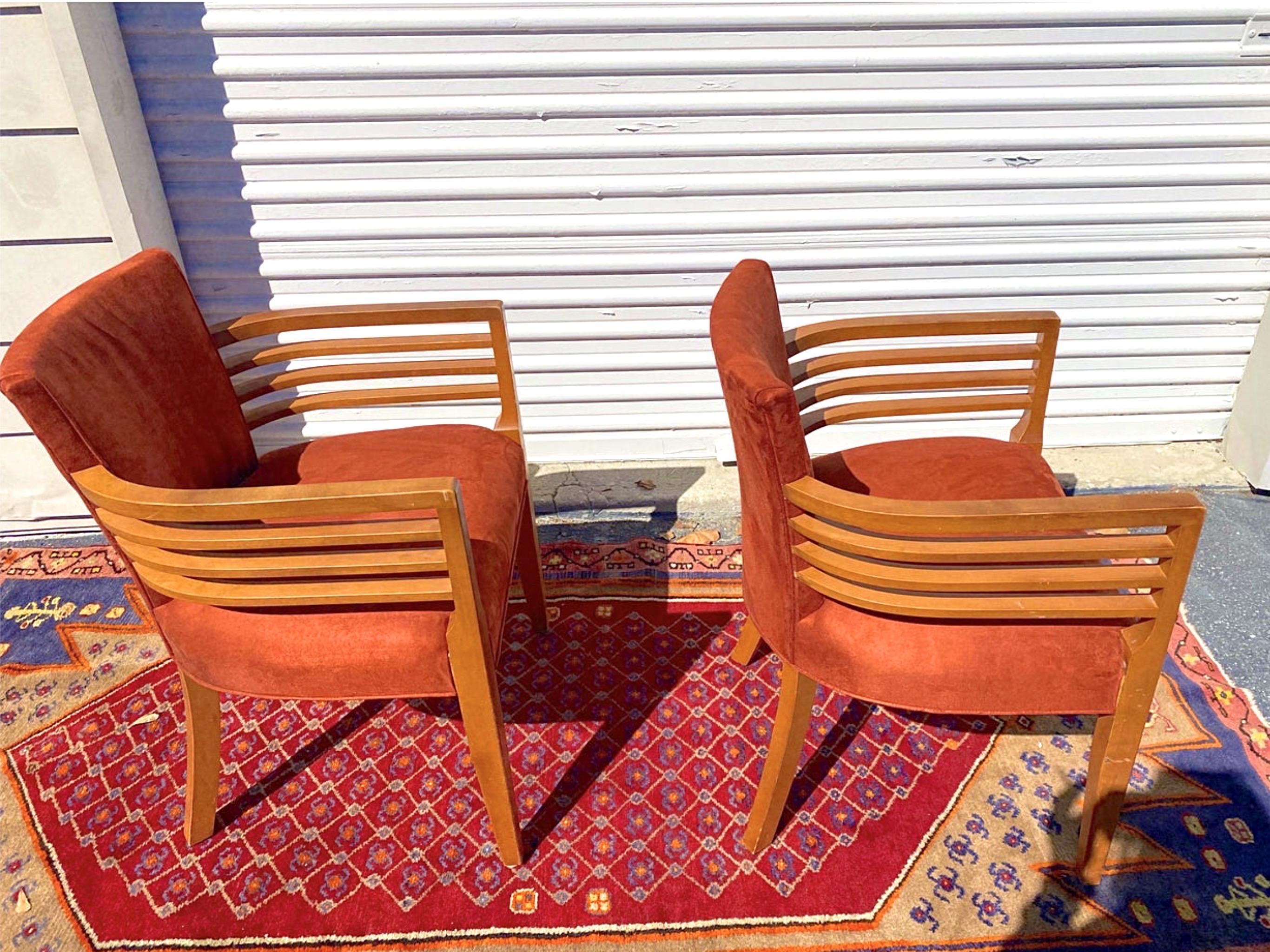 Set of 4 Knoll Art Deco Arm Chairs 2