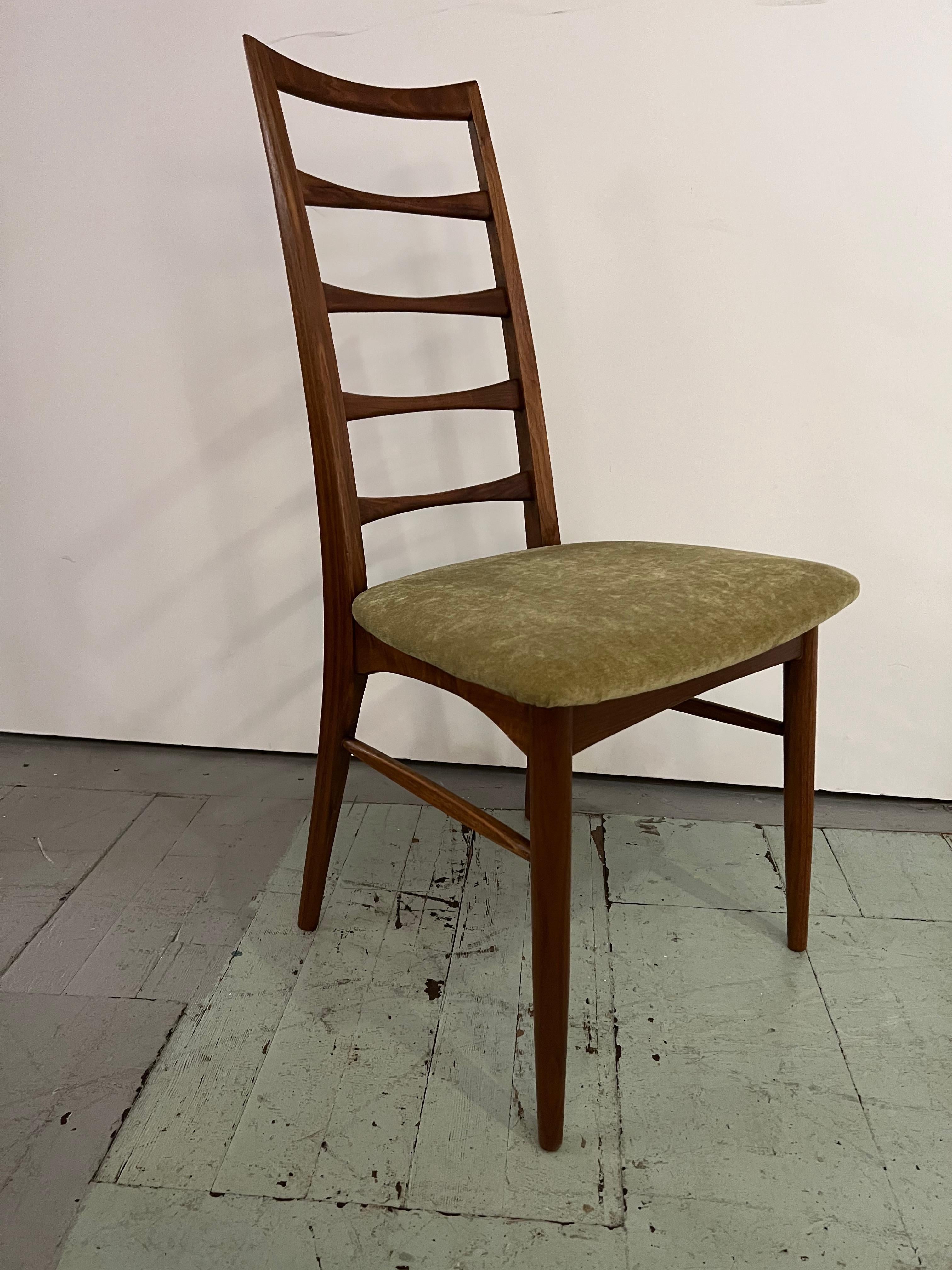 Mid-Century Modern Set of 4 Ladder Back Dining Chairs by Niels Koefoed