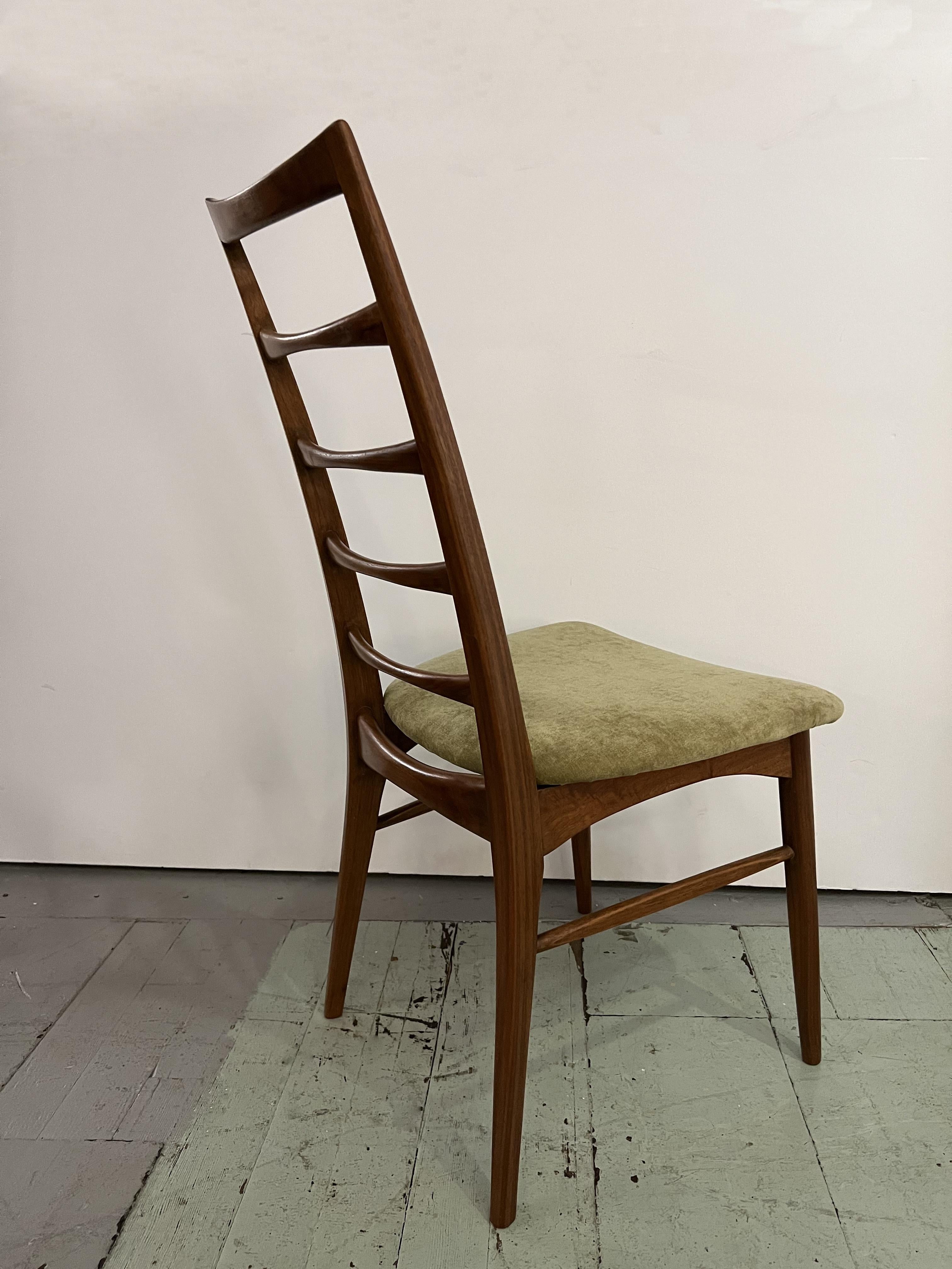 Danish Set of 4 Ladder Back Dining Chairs by Niels Koefoed