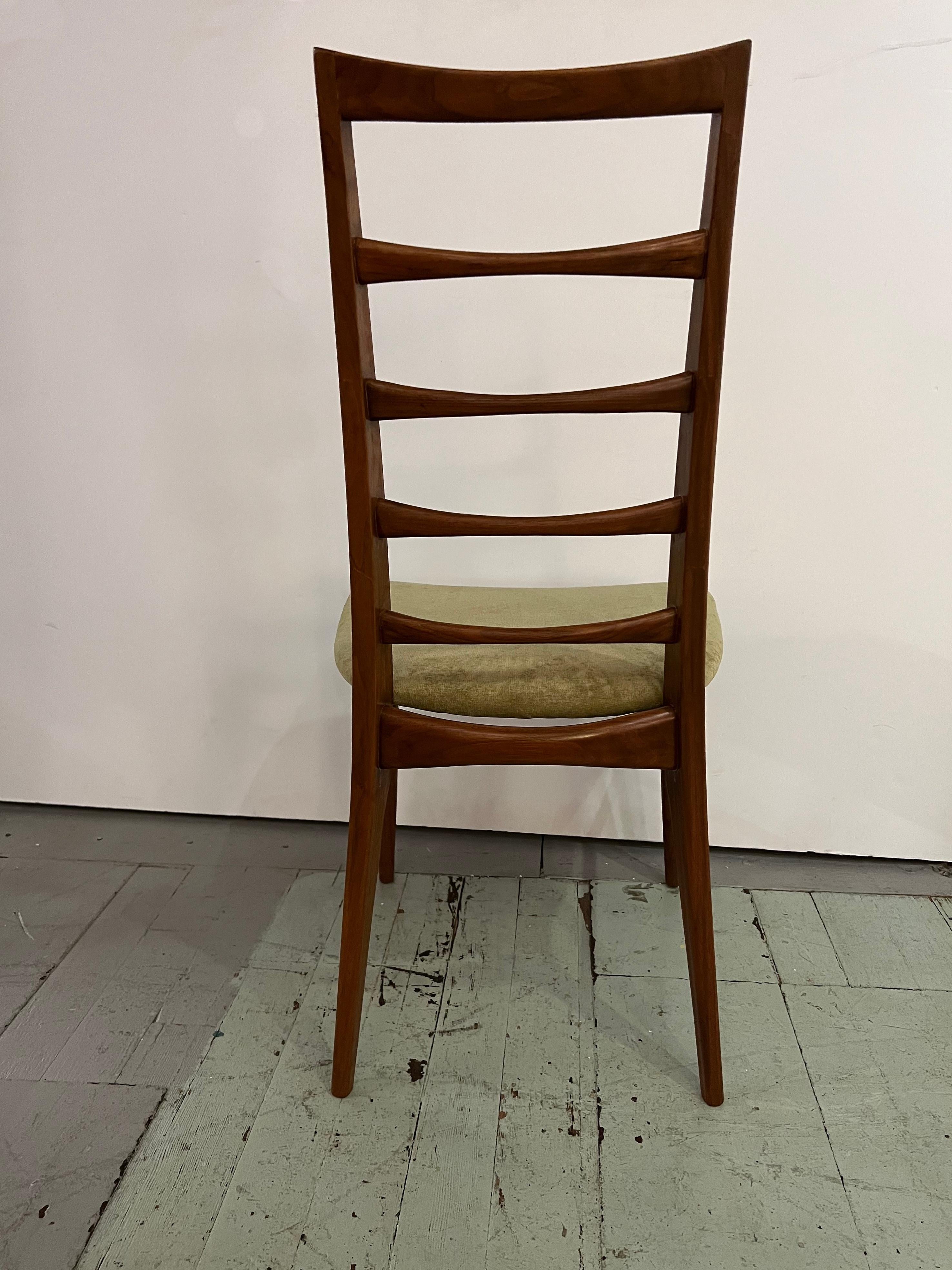 Set of 4 Ladder Back Dining Chairs by Niels Koefoed In Excellent Condition In Pasadena, CA
