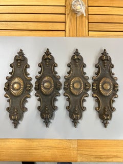 A Set of 4 Large Antique Cast Bronze Plaques