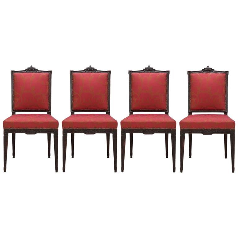 A Set of 4 Louise XVI Side Chairs