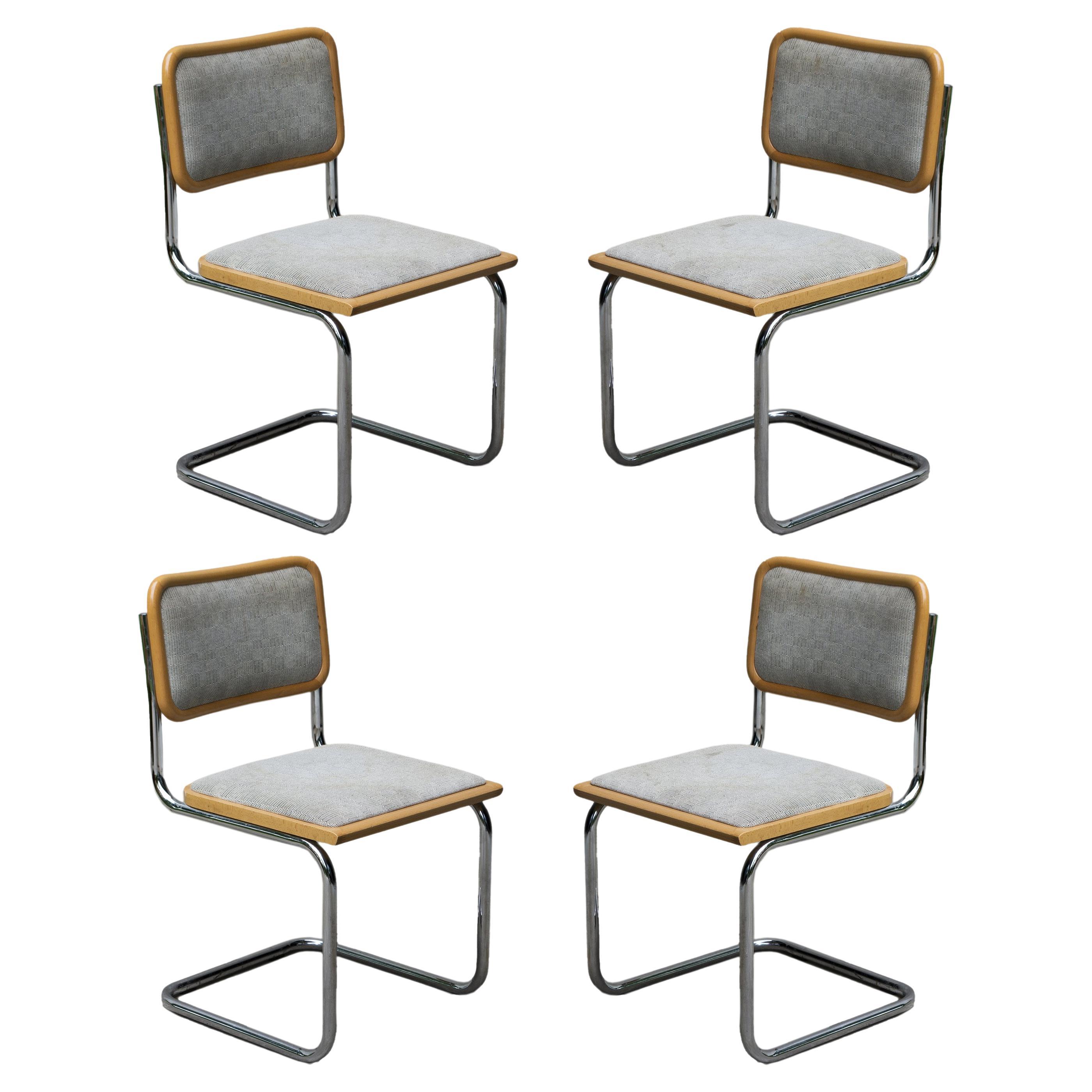 A set of 4 Marcel Breuer Cesca Chairs For Sale