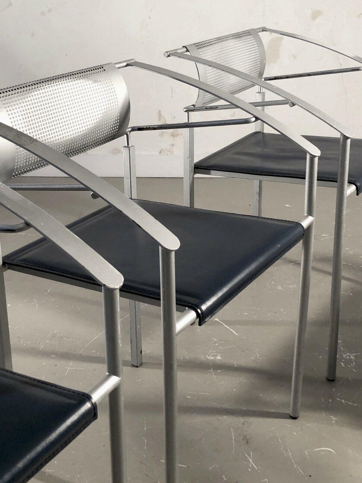 Set von 4 MEMPHIS POST-MODERN CHAIRS von FLY-LINE, Italien 1980 (Postmoderne) im Angebot