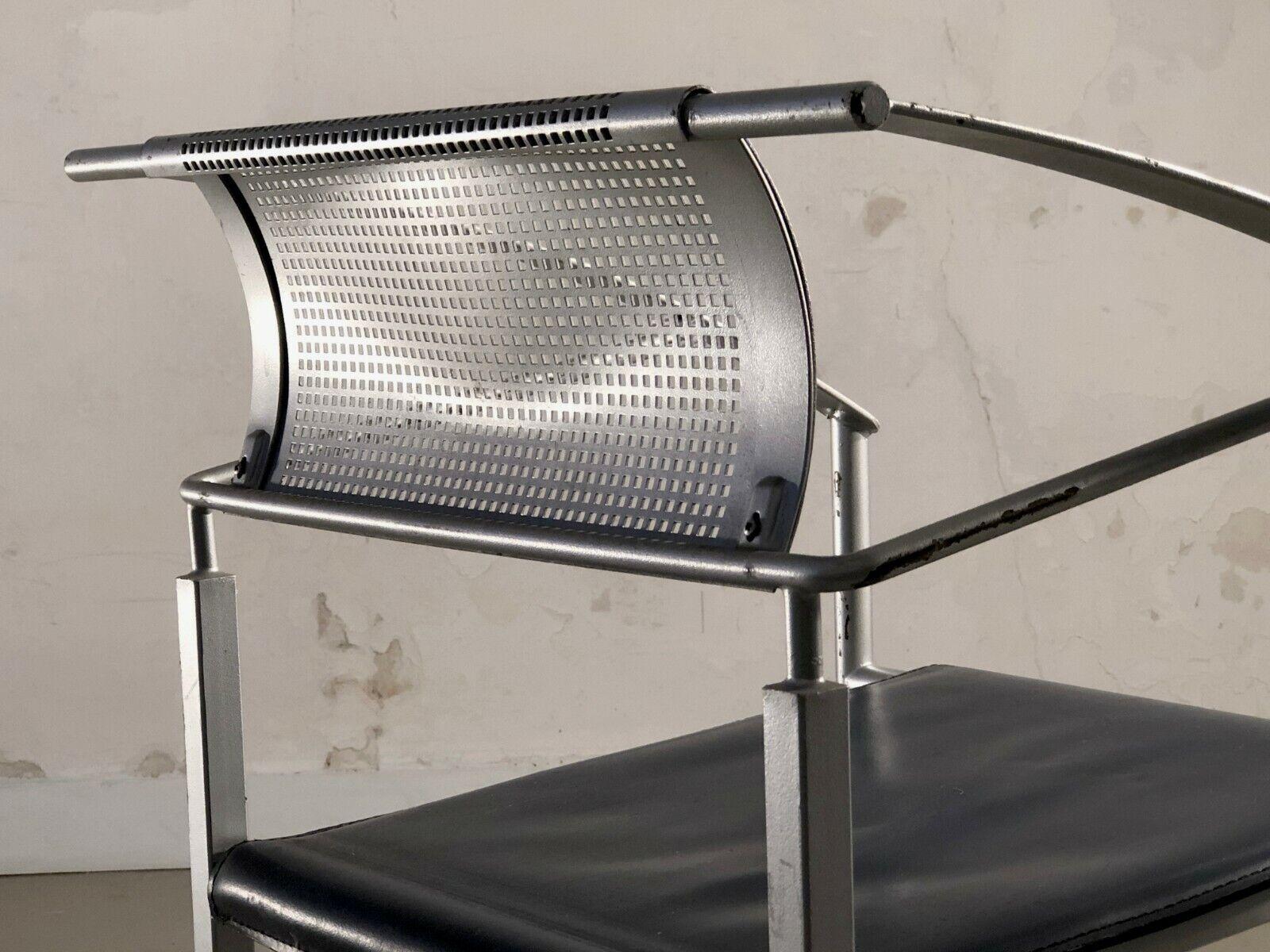 Fin du 20e siècle Ensemble de 4 chaises MEMPHIS POST-MODERN d'EMILIO NANNI pour FLY-LINE, Italie 1980 en vente