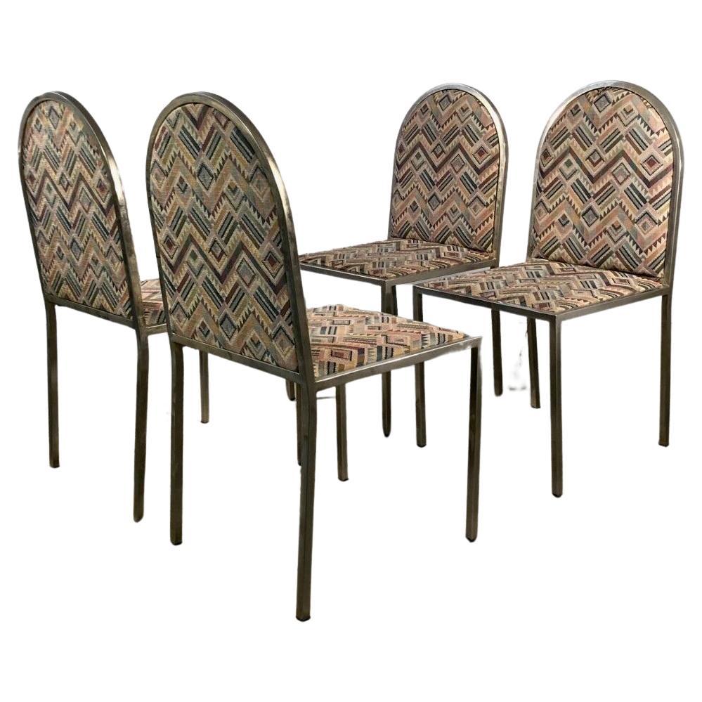 A Set of 4 MEMPHIS POST-MODERN CHAIRS by WILLY RIZZO, Italy 1980 For Sale