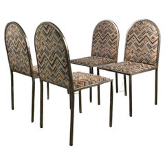 Vintage A Set of 4 MEMPHIS POST-MODERN CHAIRS by WILLY RIZZO, Italy 1980