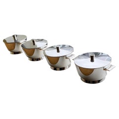 A set of 4 Mid Century Gio Ponti 140 CL deep tureens, VI Triennale, Krupp Milano