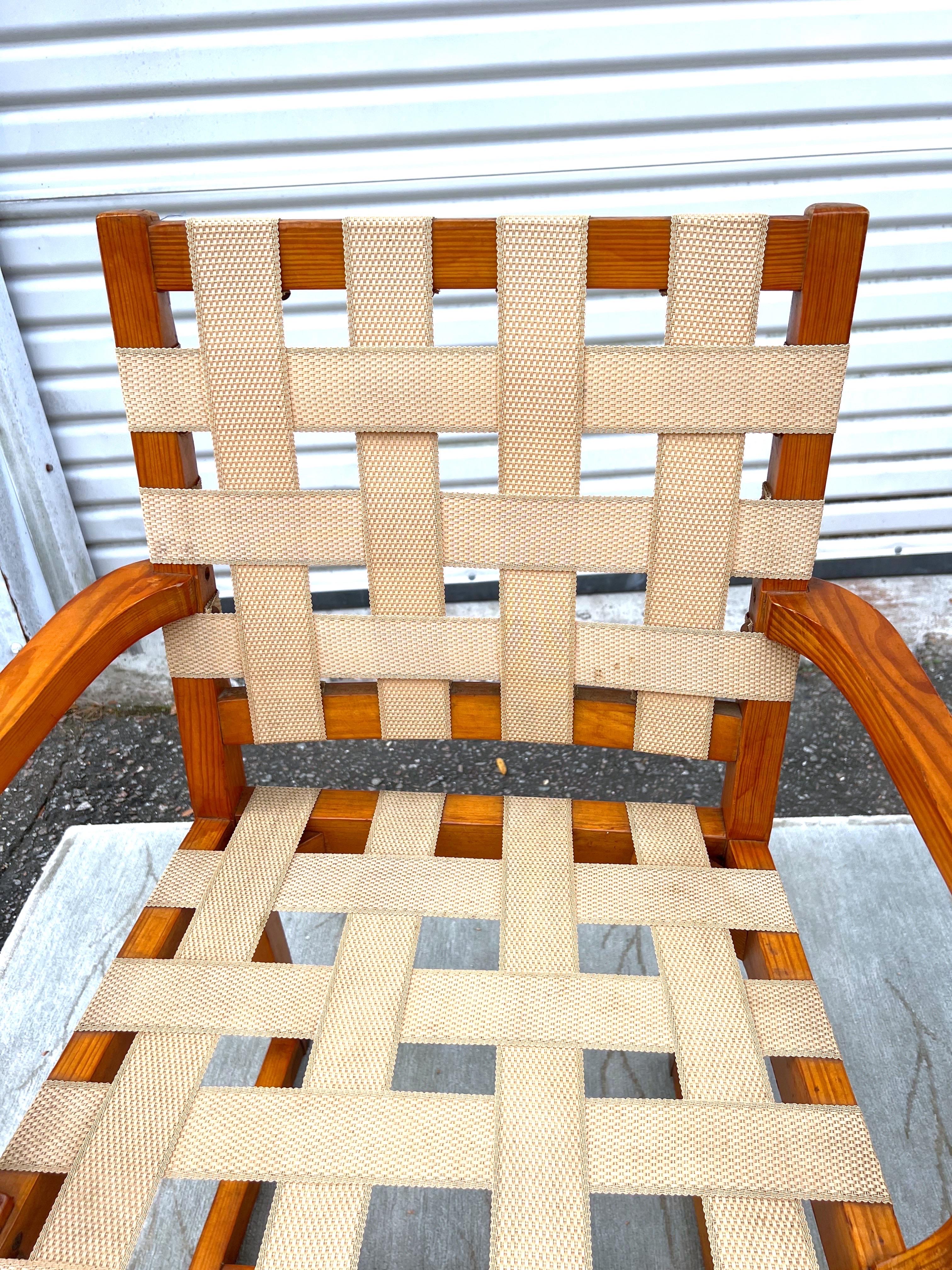 Set of 4 Midcentury Mexican Woven Arm Chairs by Michael van Beuren 5