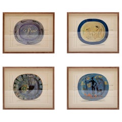 Set of 4 Prints of 'Céramiques De Picasso'