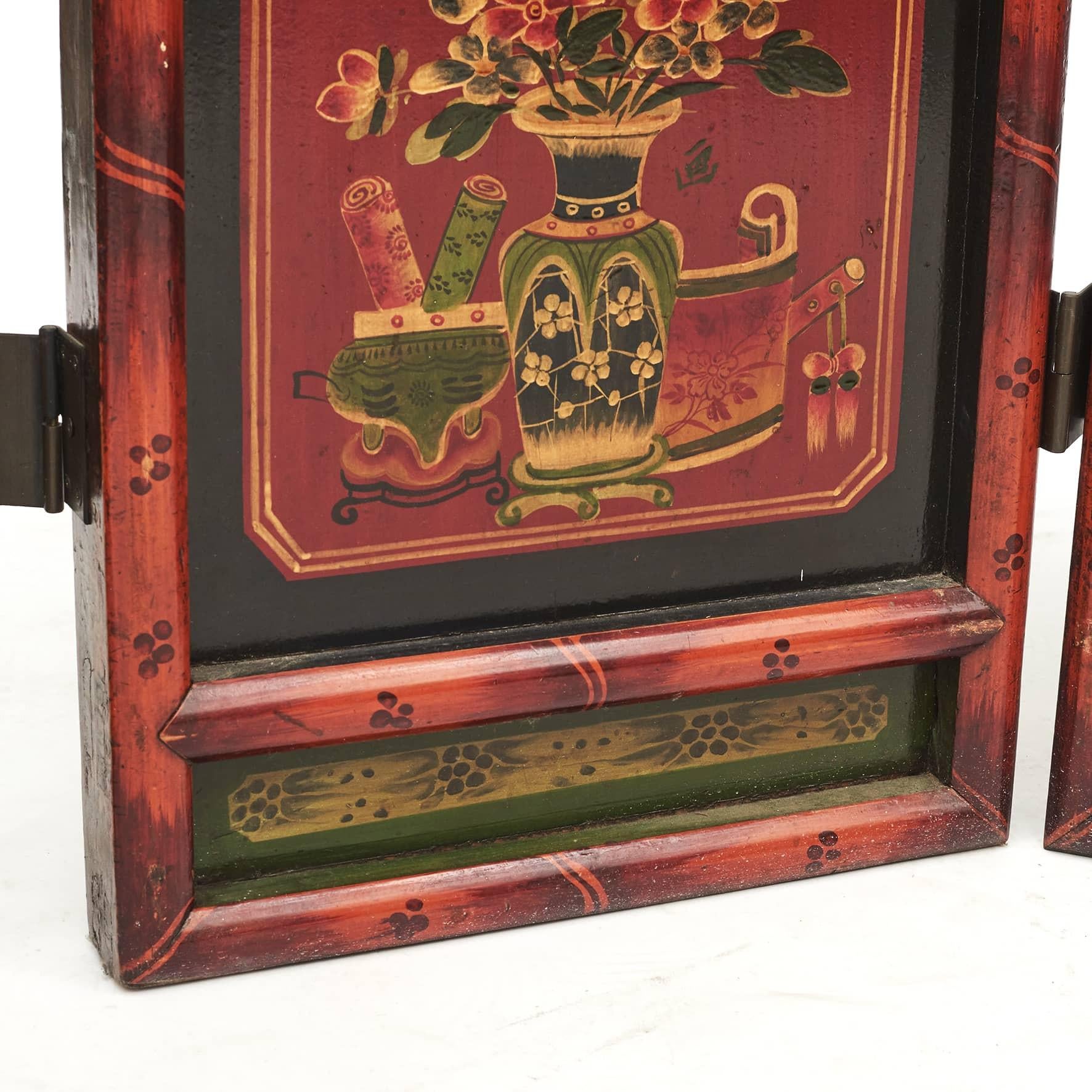 Conjunto de 4 biombos / separadores de ambientes. c 1860 - 1880 Chino en venta