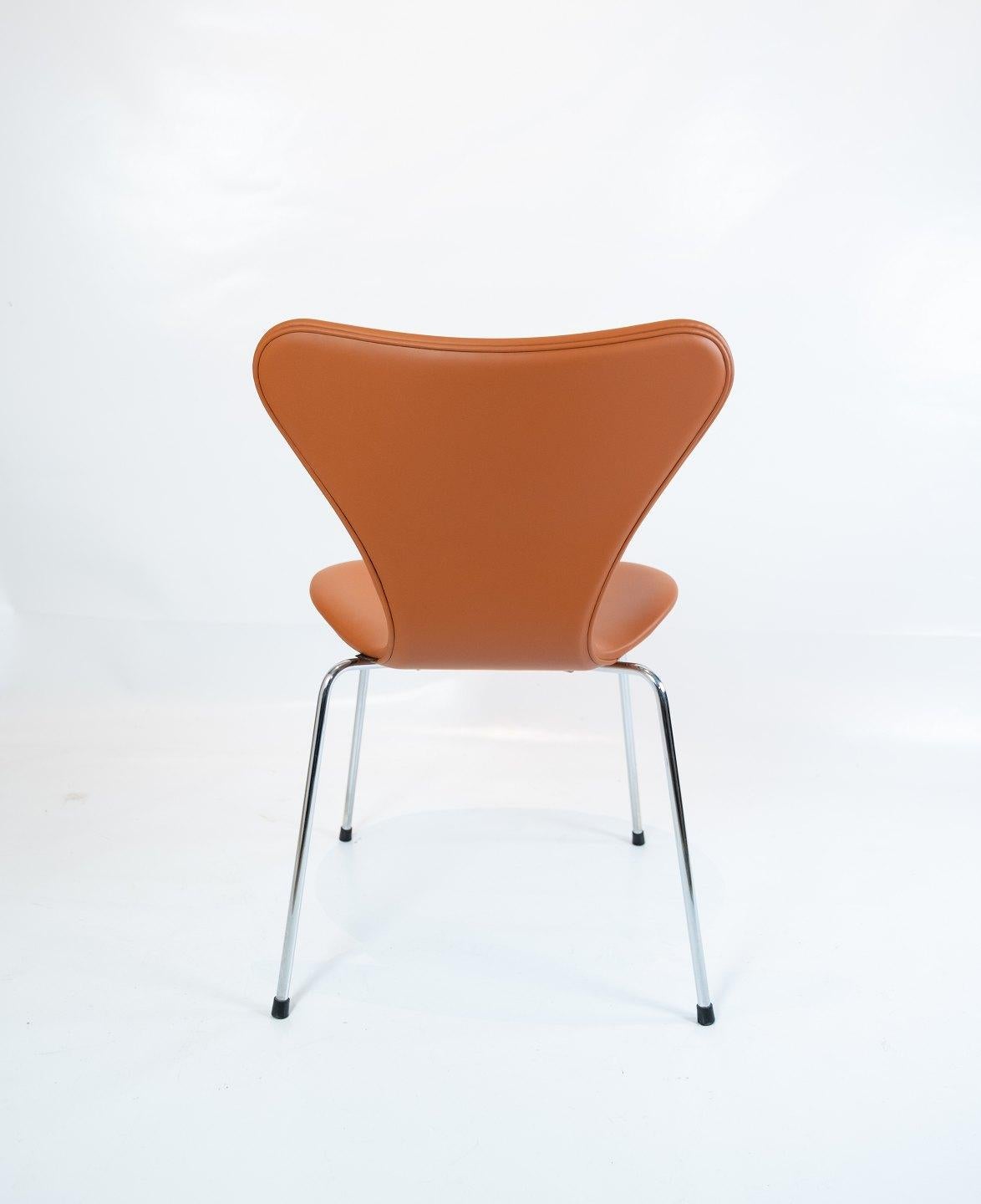 Mid-20th Century Set of 6 Seven Chairs, Model 3107, Designed by Arne Jacobsen