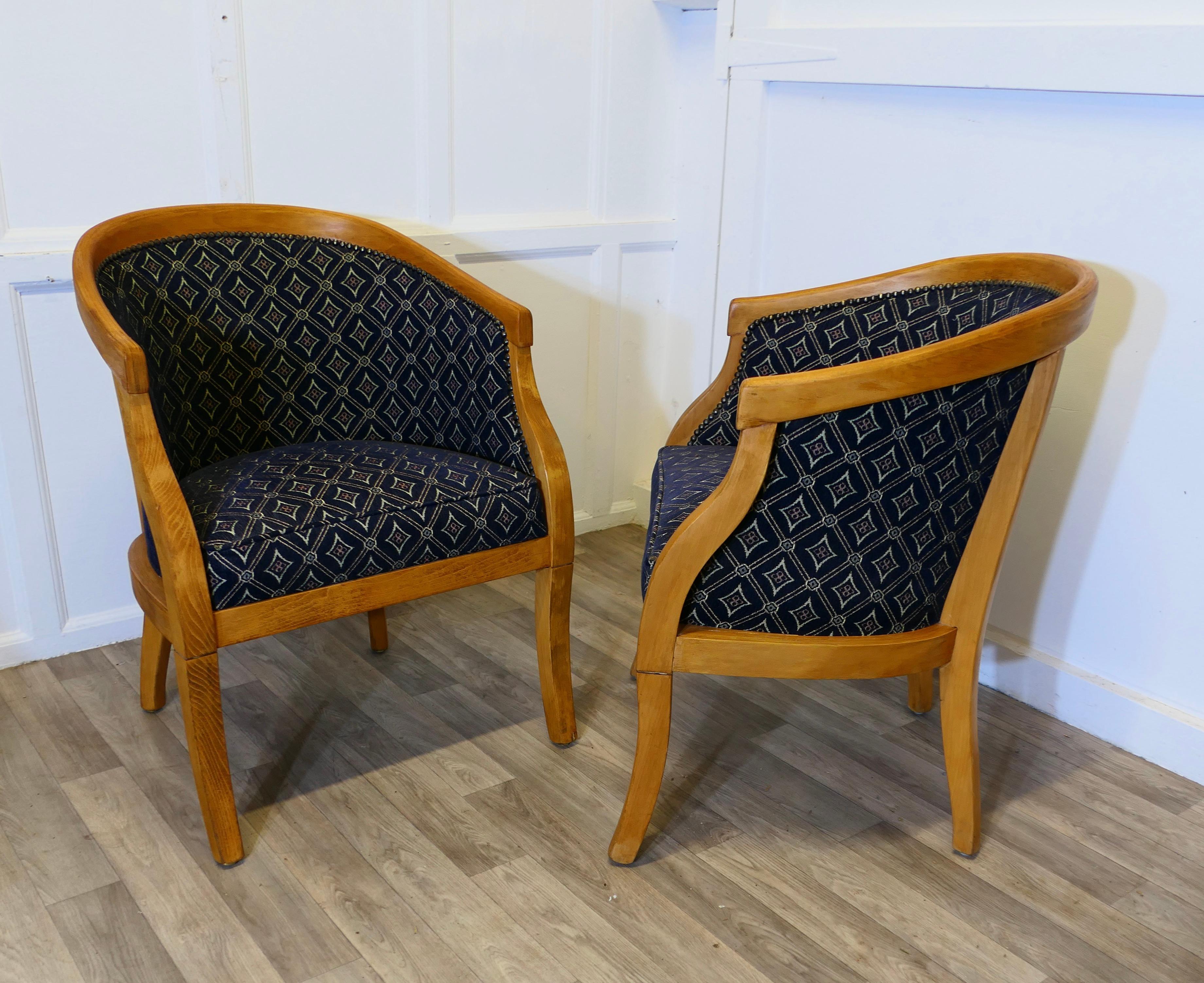 A Set of 4 Upholstered Tub Chairs For Sale 4
