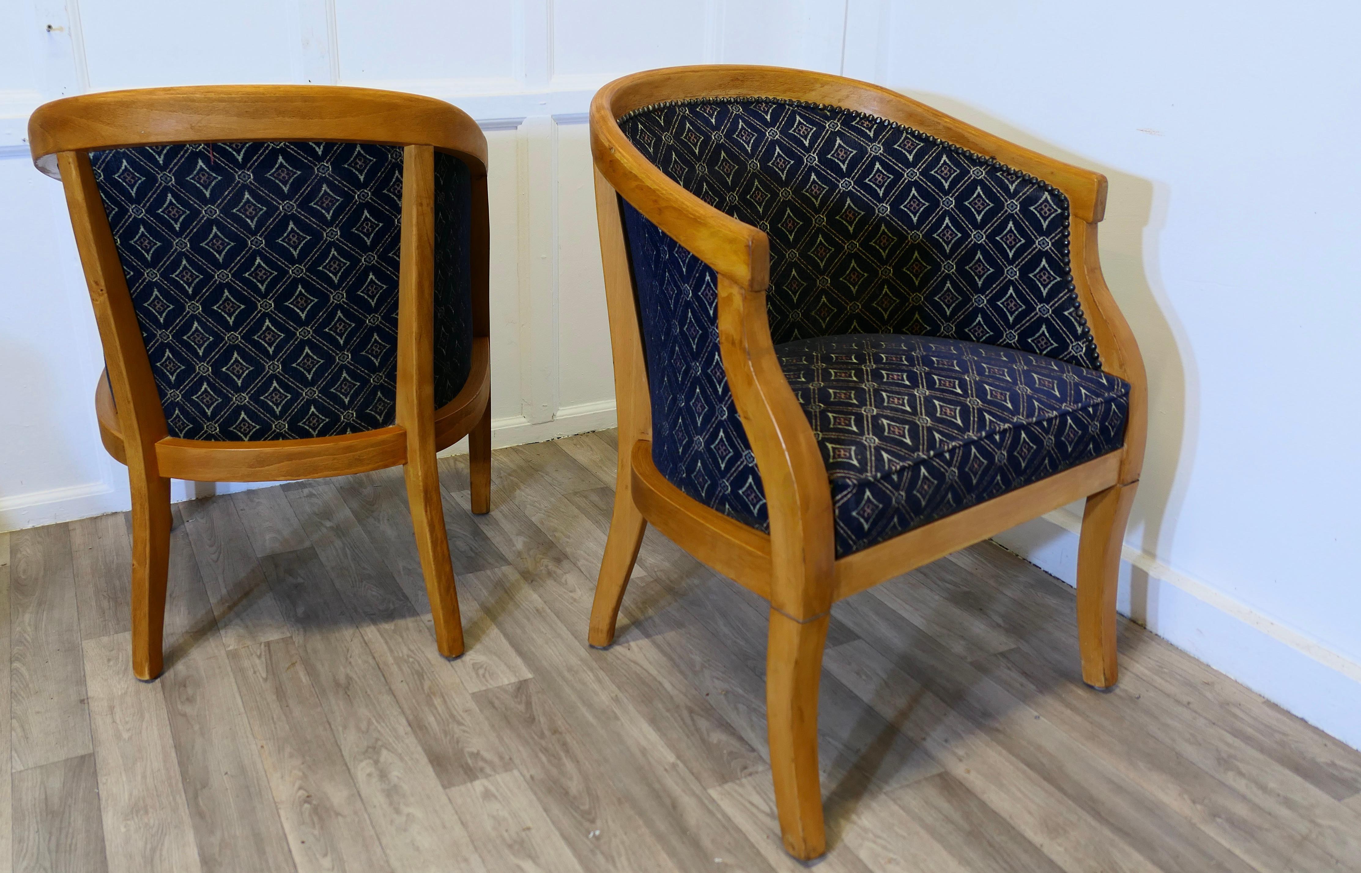 A Set of 4 Upholstered Tub Chairs For Sale 5