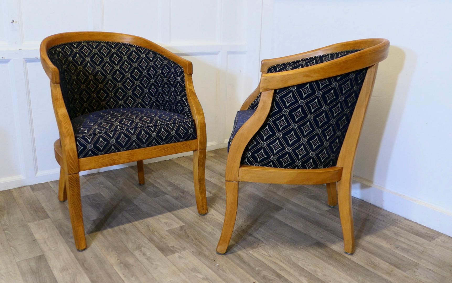 Mid-20th Century A Set of 4 Upholstered Tub Chairs For Sale