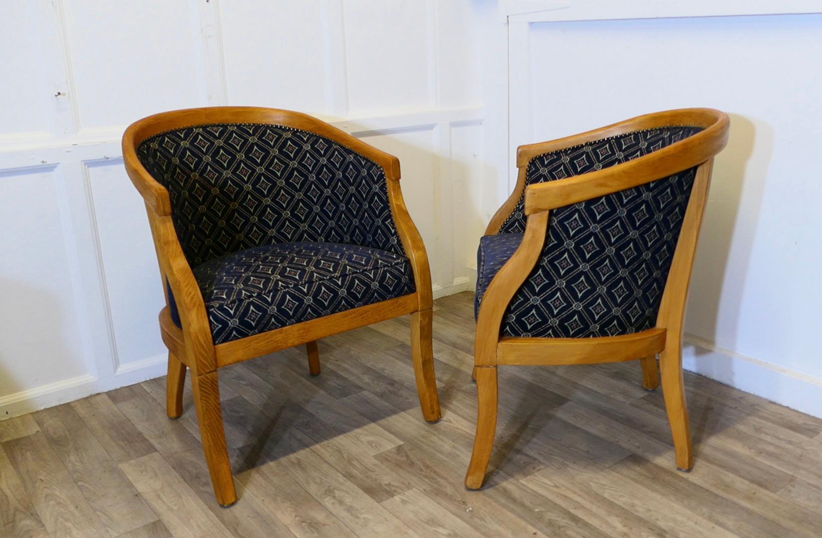 A Set of 4 Upholstered Tub Chairs For Sale 2
