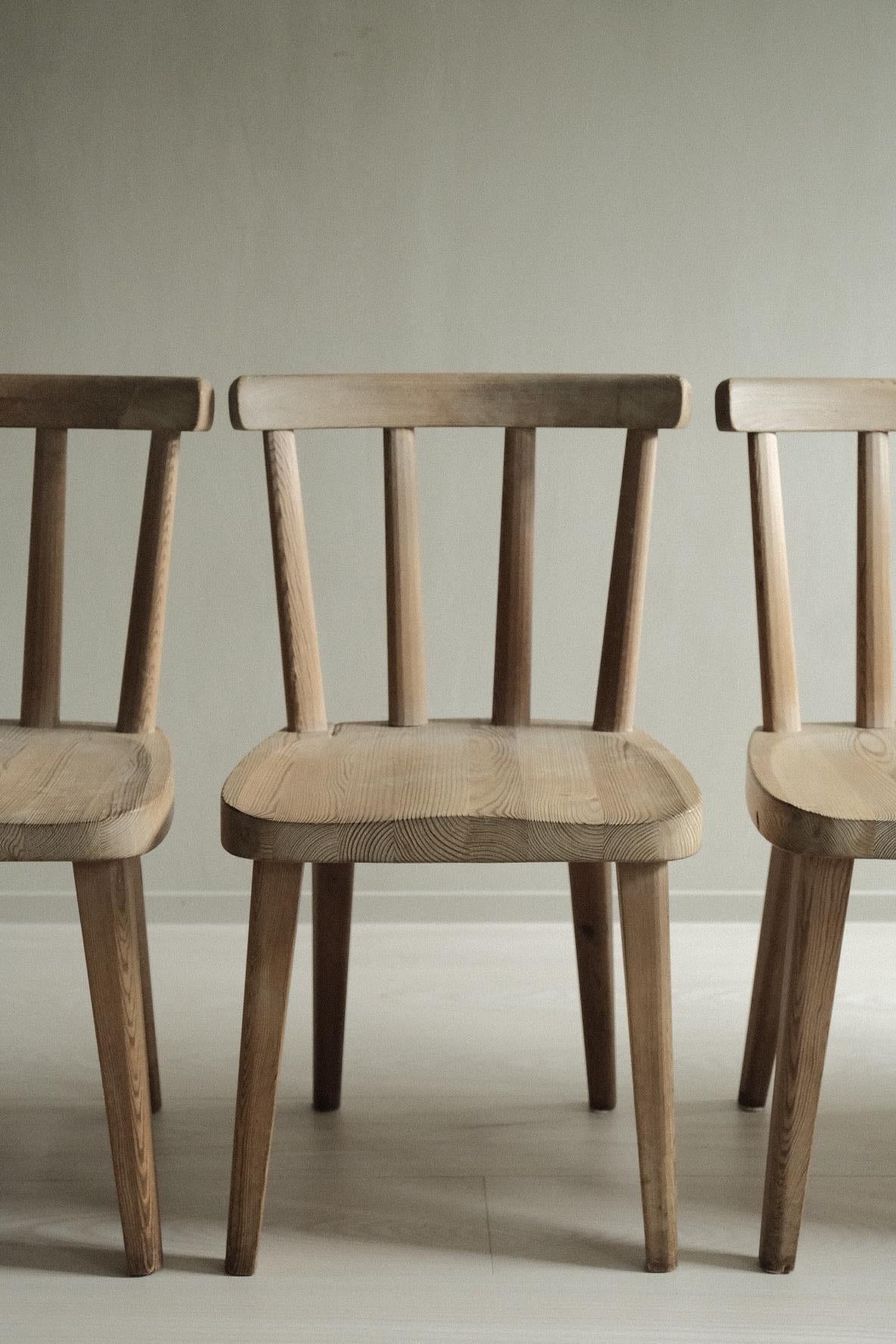 Set of 4 Utö Dining Chairs by Axel Einar Hjorth for Nordiska Kompaniet, 1930s 8