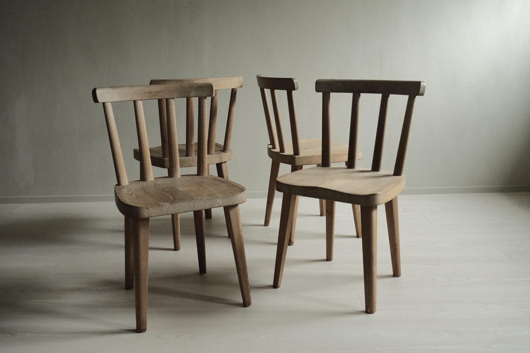 20th Century Set of 4 Utö Dining Chairs by Axel Einar Hjorth for Nordiska Kompaniet, 1930s