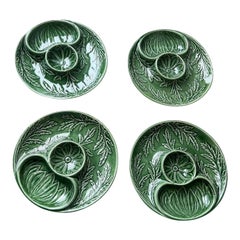 A set of 4 Vintage Bordallo Pinheiro Majolica Artichoke Plates