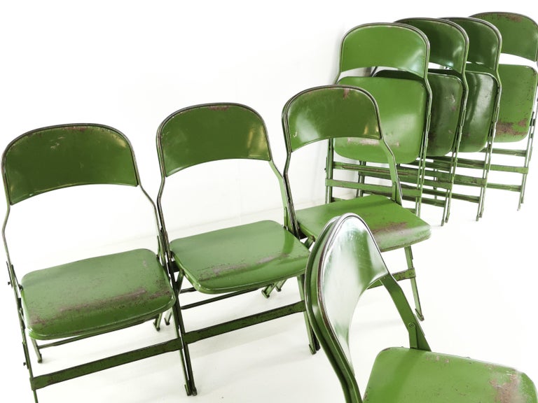 Set of 4 Vintage Clarin Corp Military Army Folding Chairs, Midcentury ...