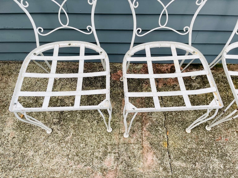 View other in-stock and ready to ship Vintage Salterini Wrought Iron Patio Furniture pieces including complete vintage wrought iron conversation sets, vintage Woodard Wrought Iron dining sets in popular patterns like Chantilly Rose and Orleans,