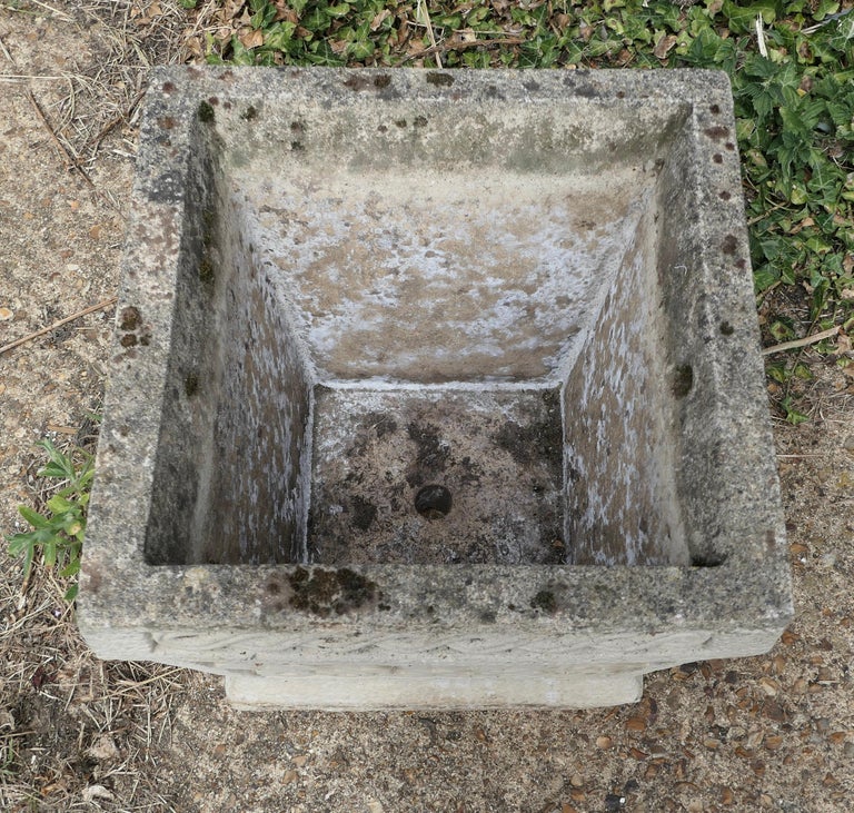 Set of 5 Classical Basket Irish Weave Garden Planters For Sale at 1stDibs