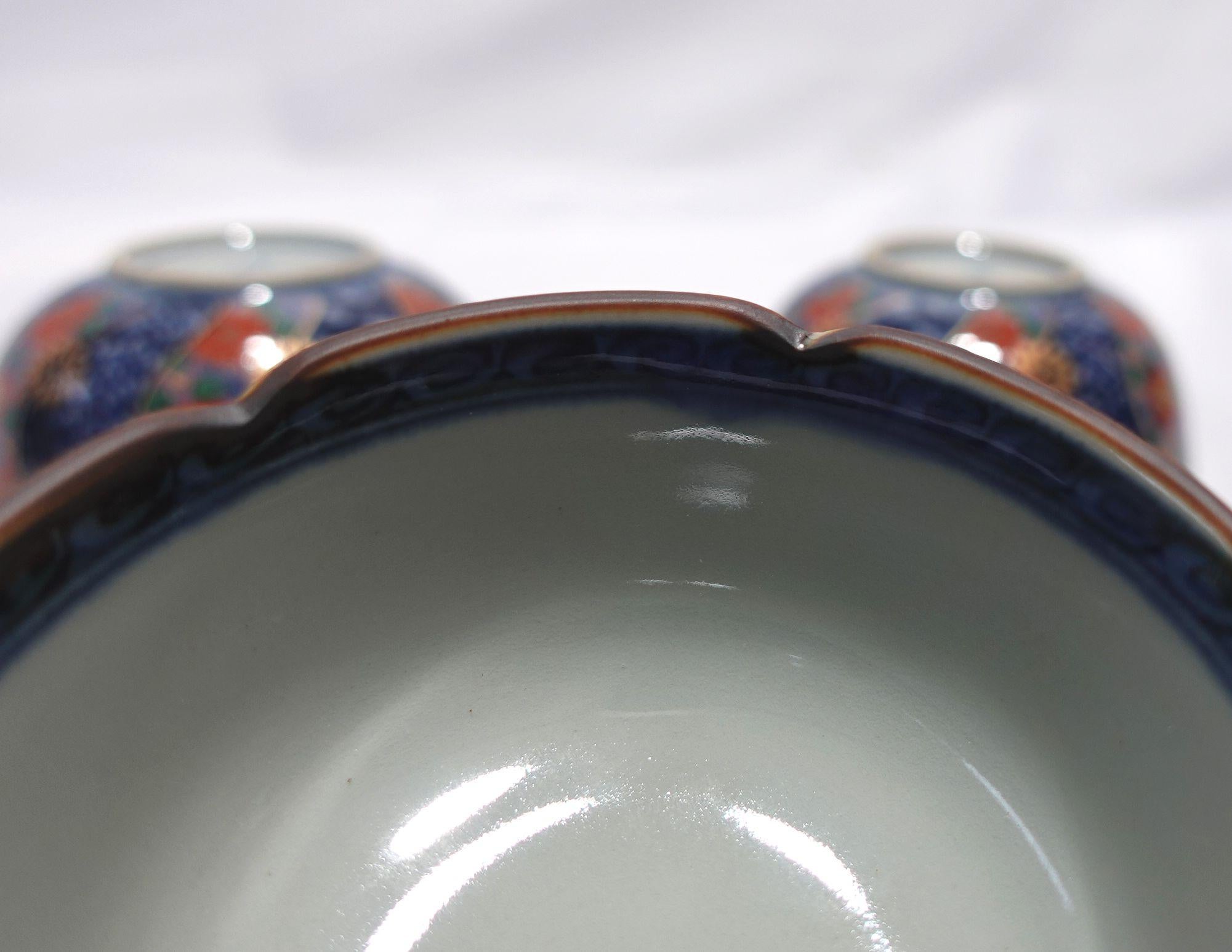 A Set of 5 Japanese Aritayaki Imari bowls, marked on the Bottom For Sale 6