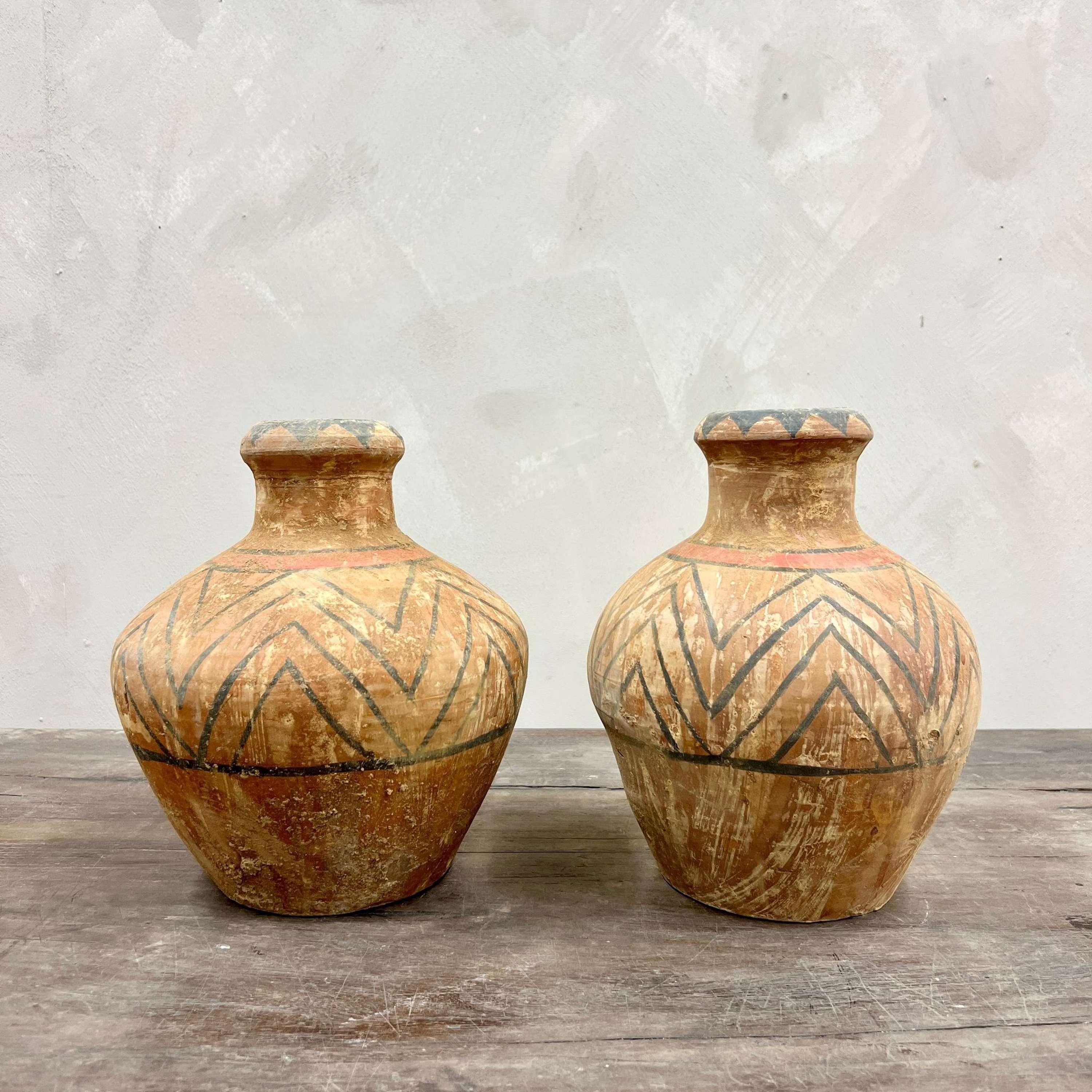 A Set of 5 Neolithic Majia Kiln Chinese Pottery 6