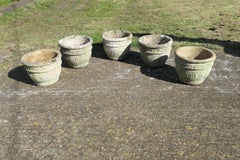 A set of 5 Studio Stonehouse Cotswold Planters  This is a good large set